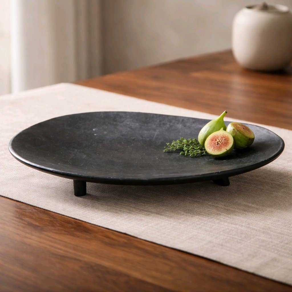 Oval Metal Tray 9x6in -