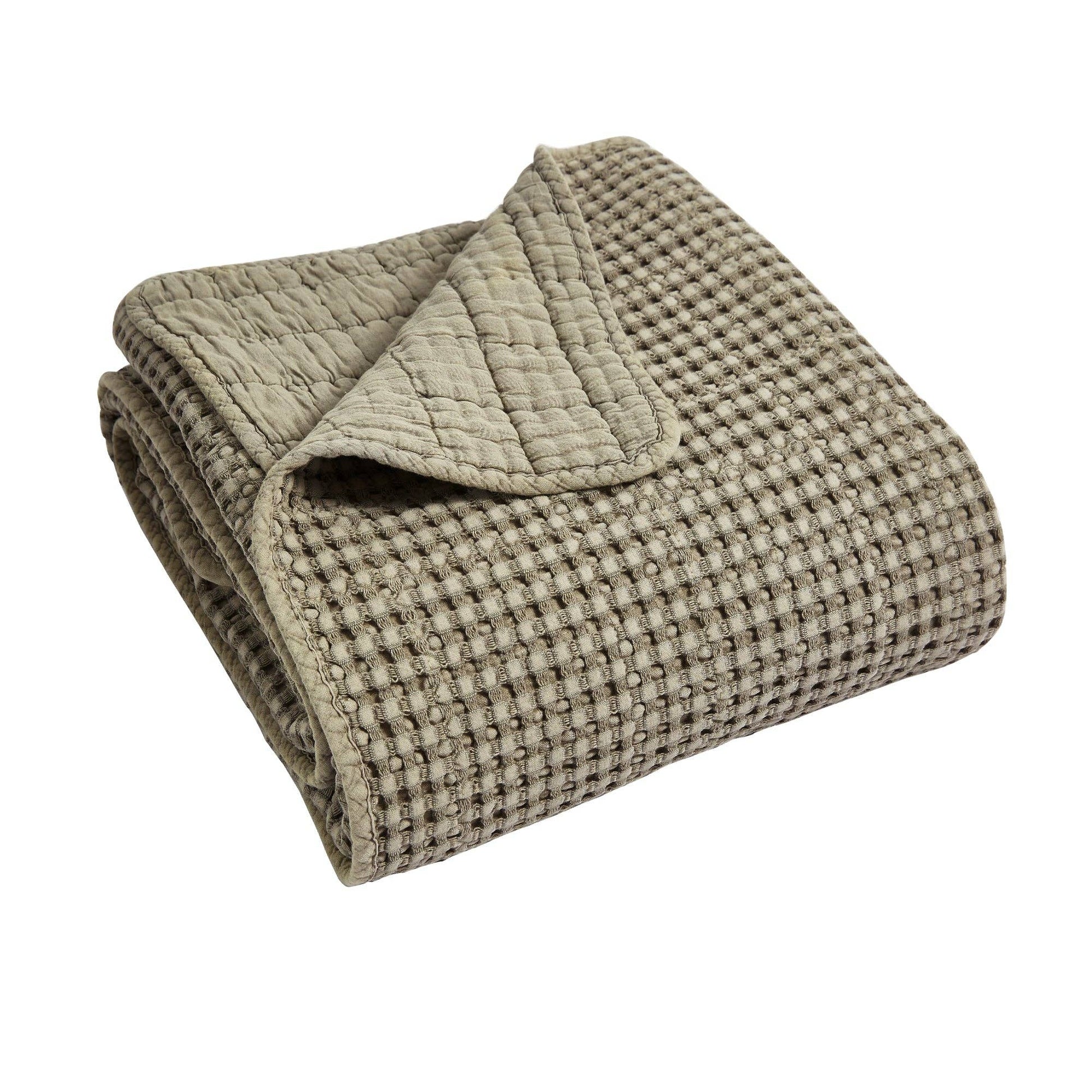 Mills Waffle Quilted Throw - Blankets
