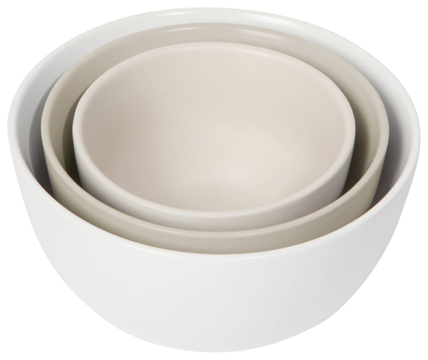 Matte White Prep Bowl Set of 3 -