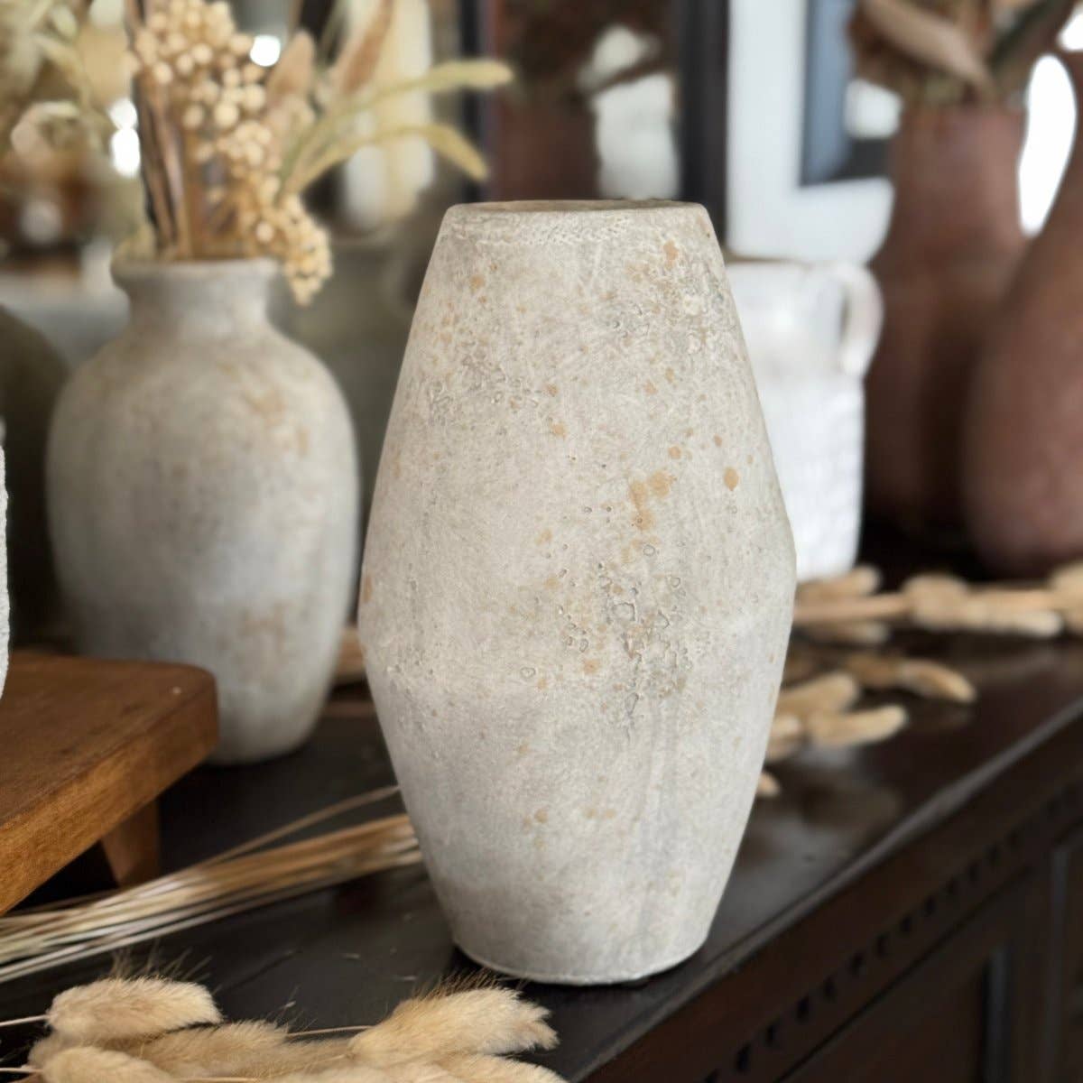 CA-5284 - Large Rustic White Vase - Vases