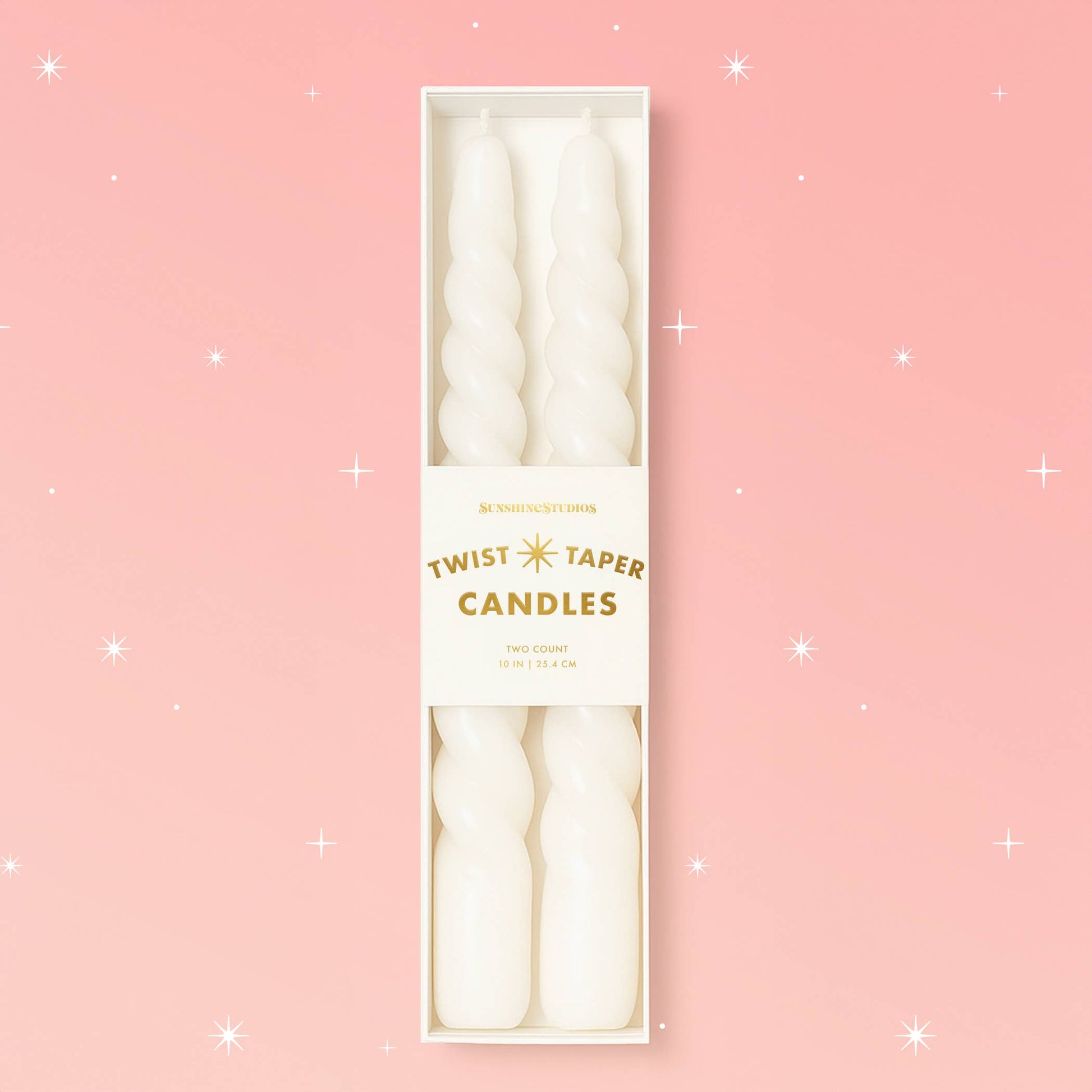 Twist Taper Candles | Ivory -