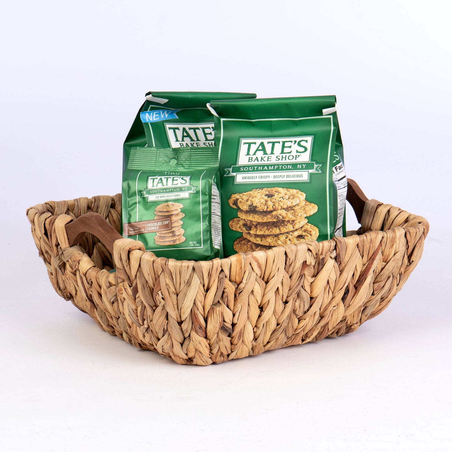 SQ HYACINTH TUB W/WOOD INSET HANDLES -