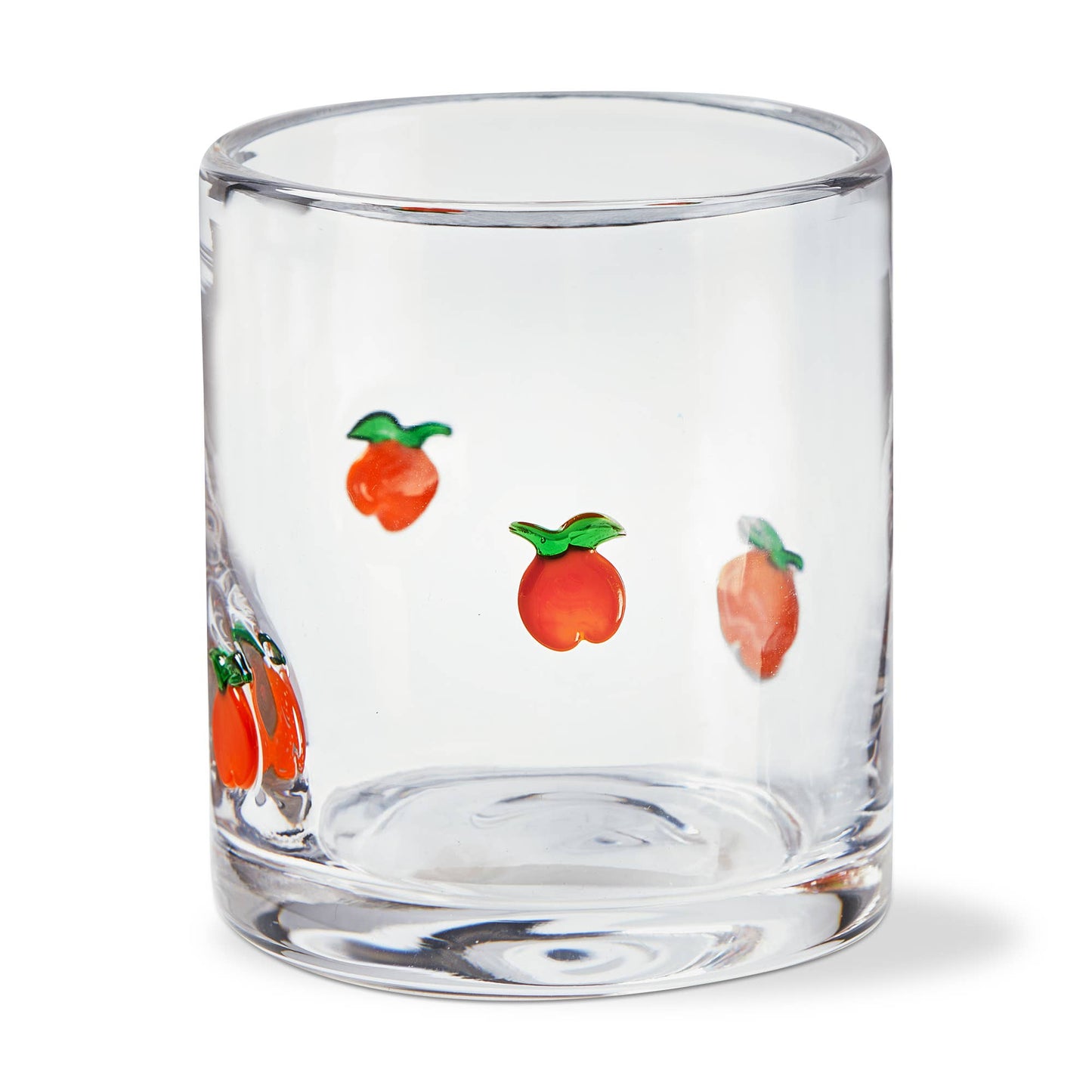 Peach Double Old Fashioned Glass Orange Summer -