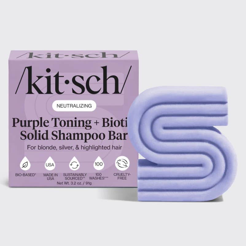 Purple Toning Shampoo Bar for Color Treated & Grey Hair -