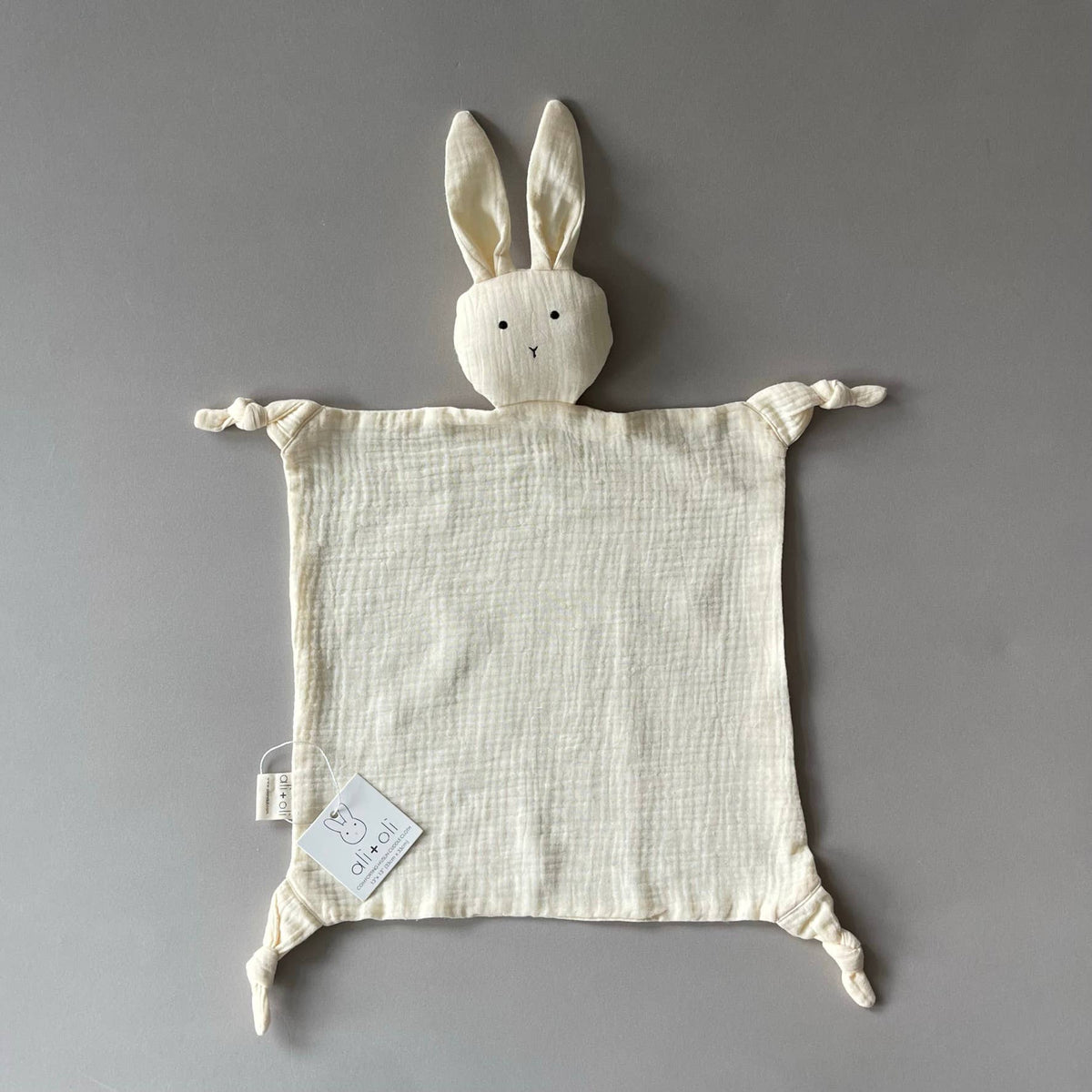 Cuddle Security Blanket Soft Muslin Cotton - Bunny (Beige)