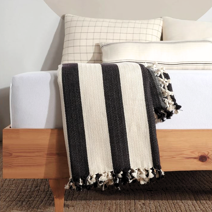 Minimalist 100% Cotton Throw Blankets & Bedspreads - Blankets