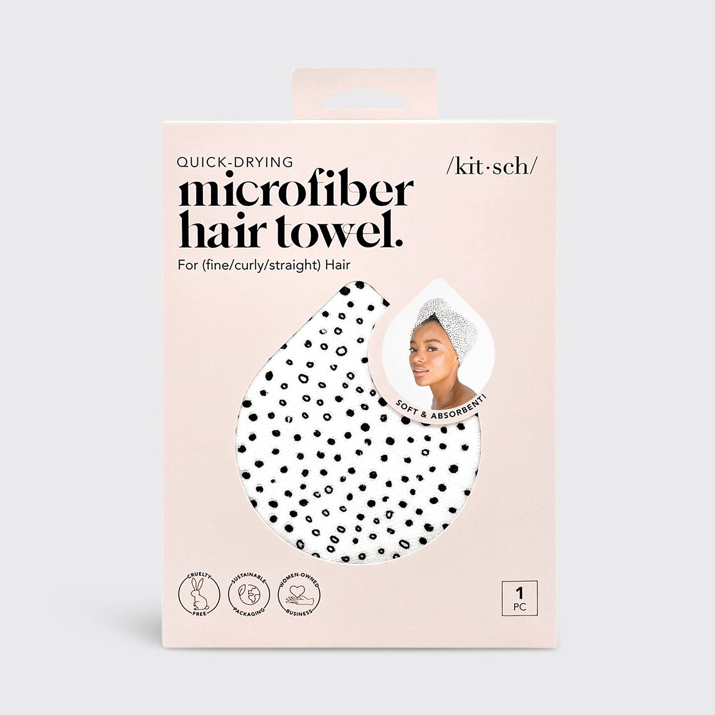 Quick Dry Hair Towel - Micro Dot -