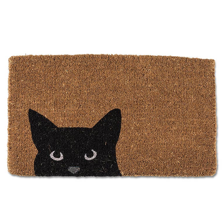 Peeking Cat Doormat-18X30"L -