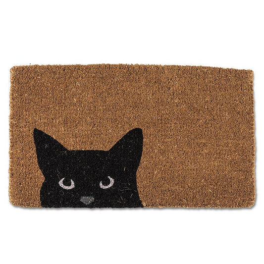 Peeking Cat Doormat-18X30"L -