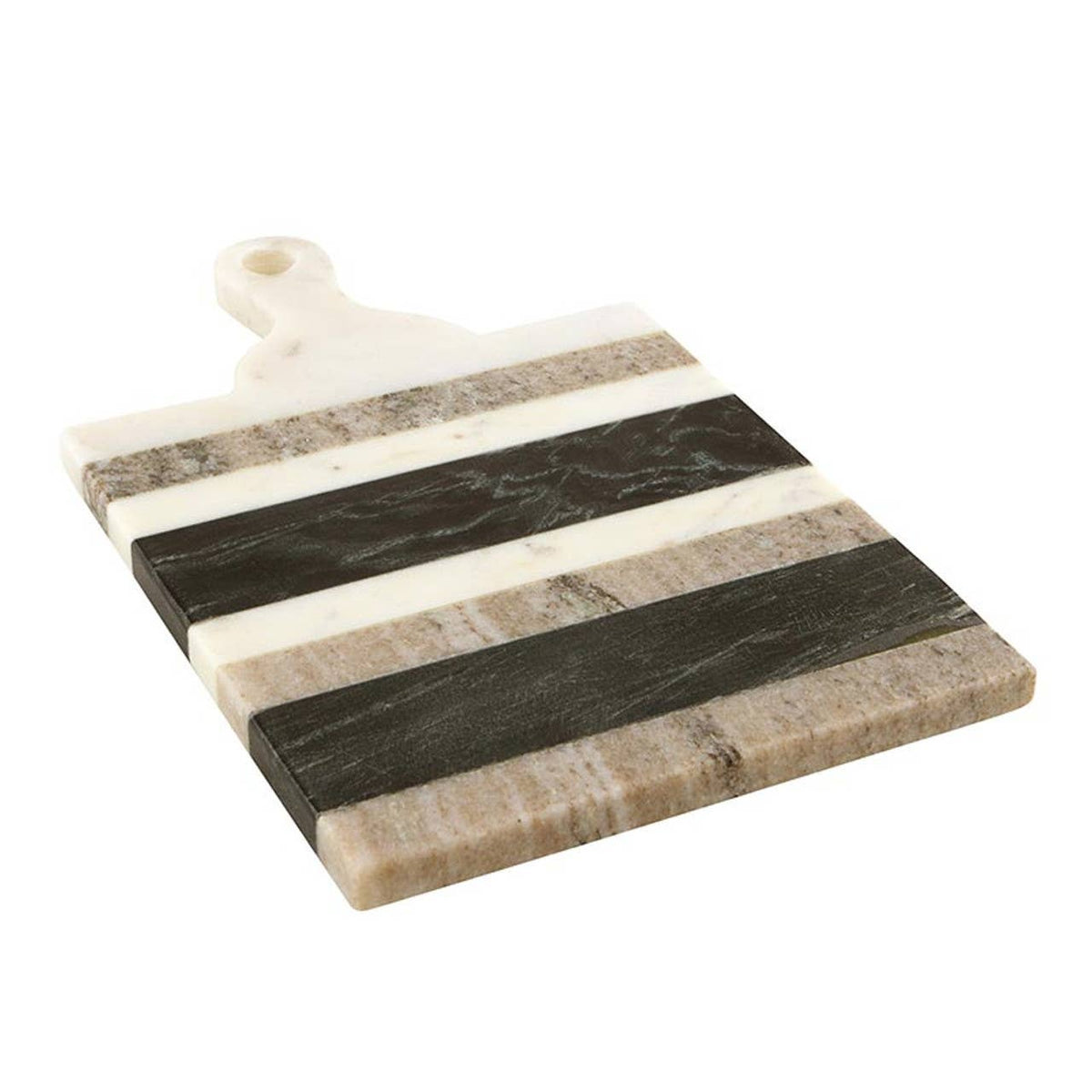 Stripe Marble Serving Board With Handle For Charcuterie Lovers