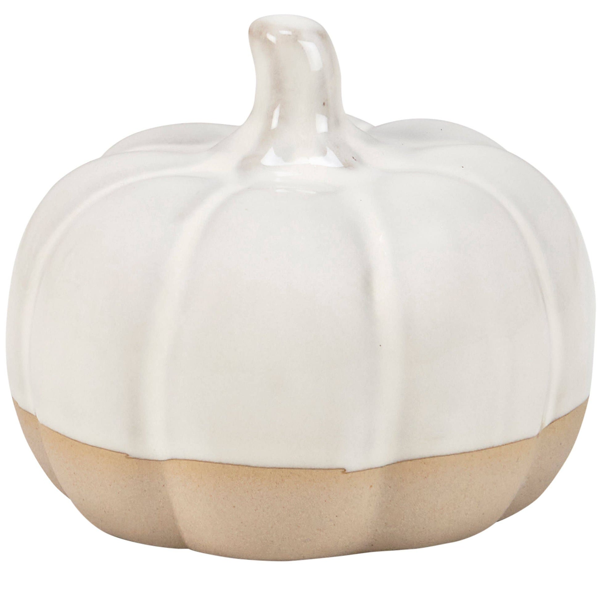 Small Glazed Ceramic Pumpkin -