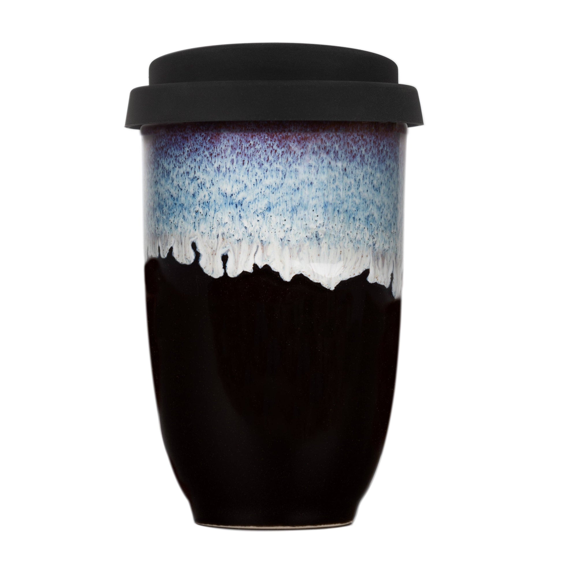 Monsoon Ceramic Mug – 12oz Reusable Cup with Lid -