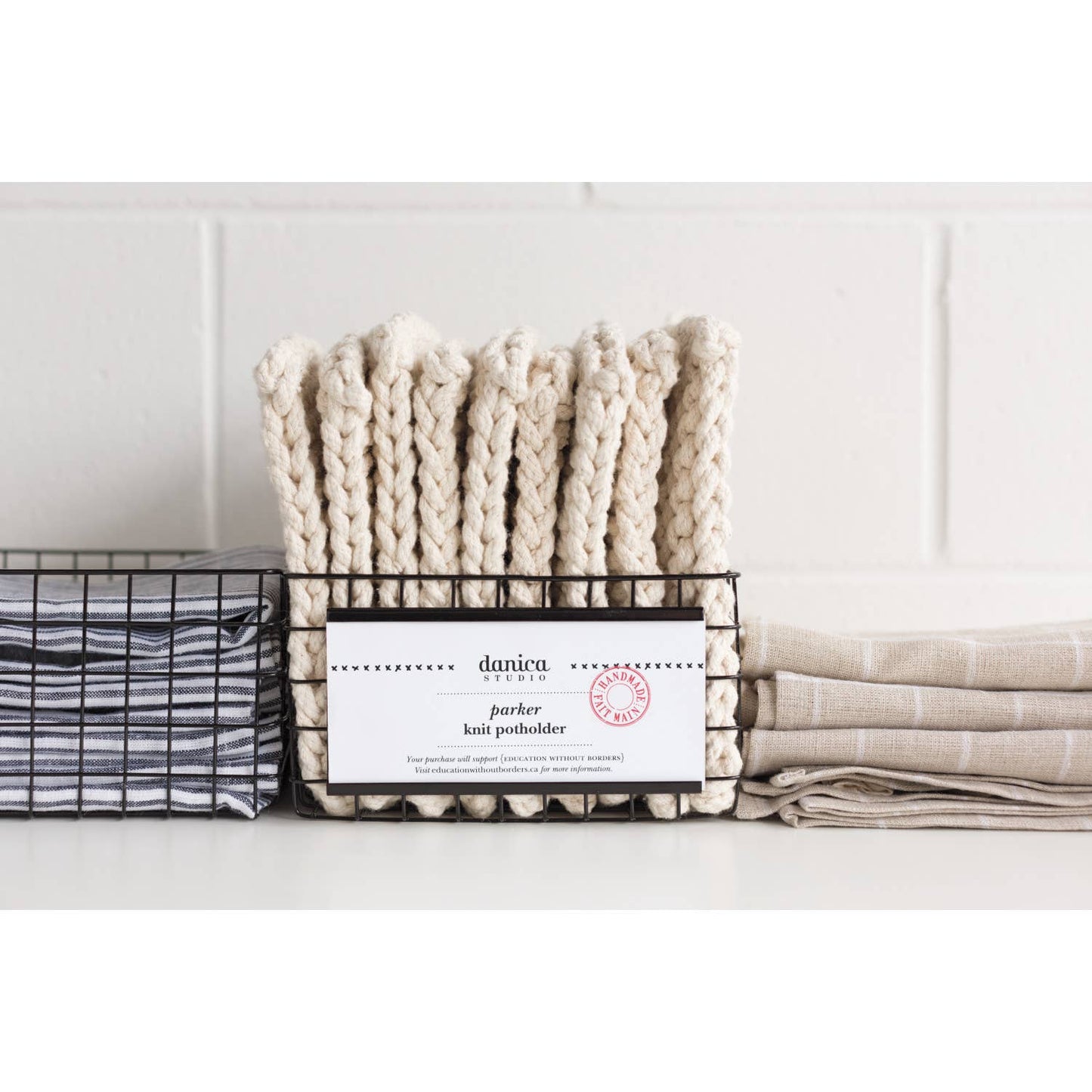 Natural Knit Potholder - Oven Mitts & Pot Holders