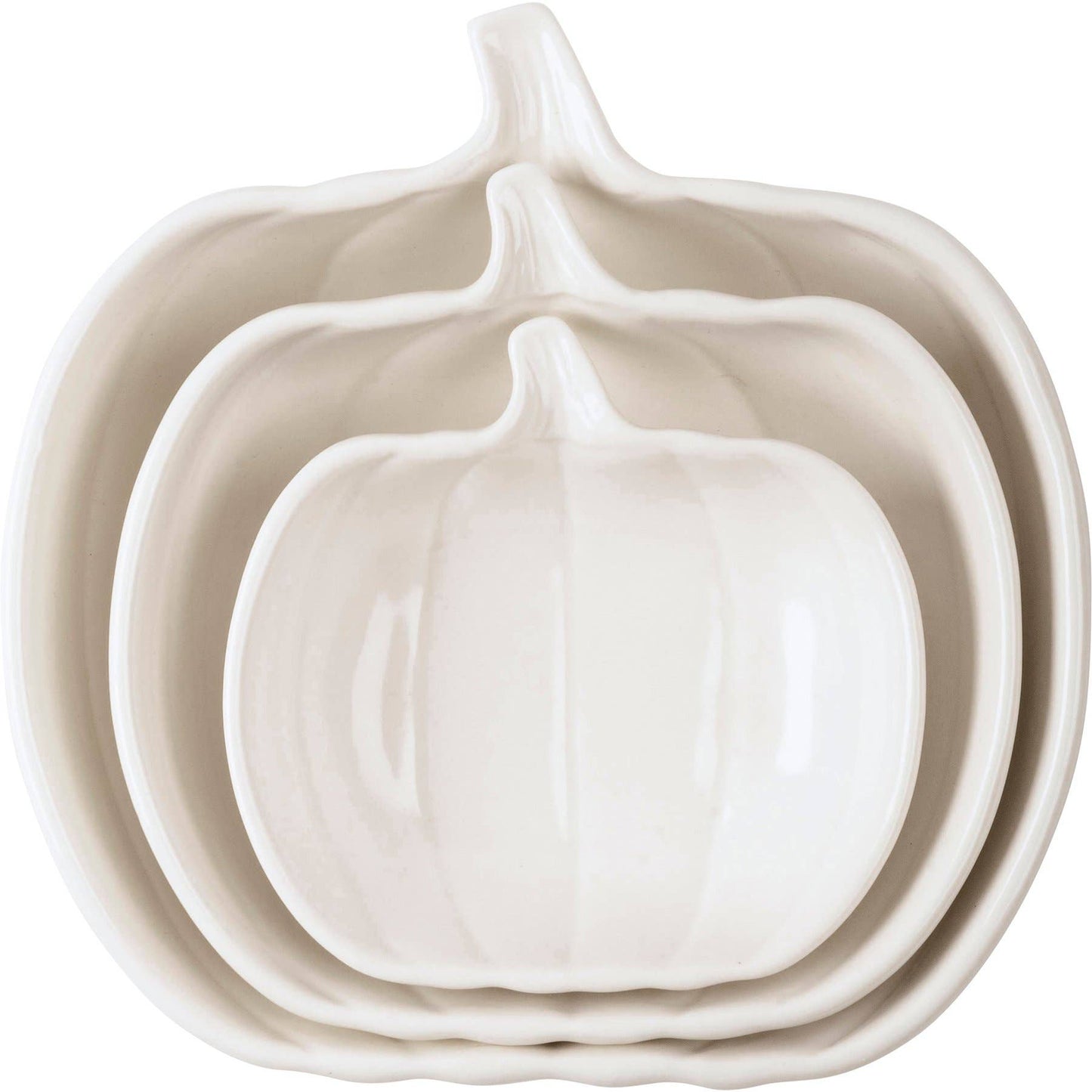 White Pumpkins Plate Set -