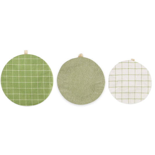 Clover Dish Covers Set of 3 - Kitchen Linens Sets