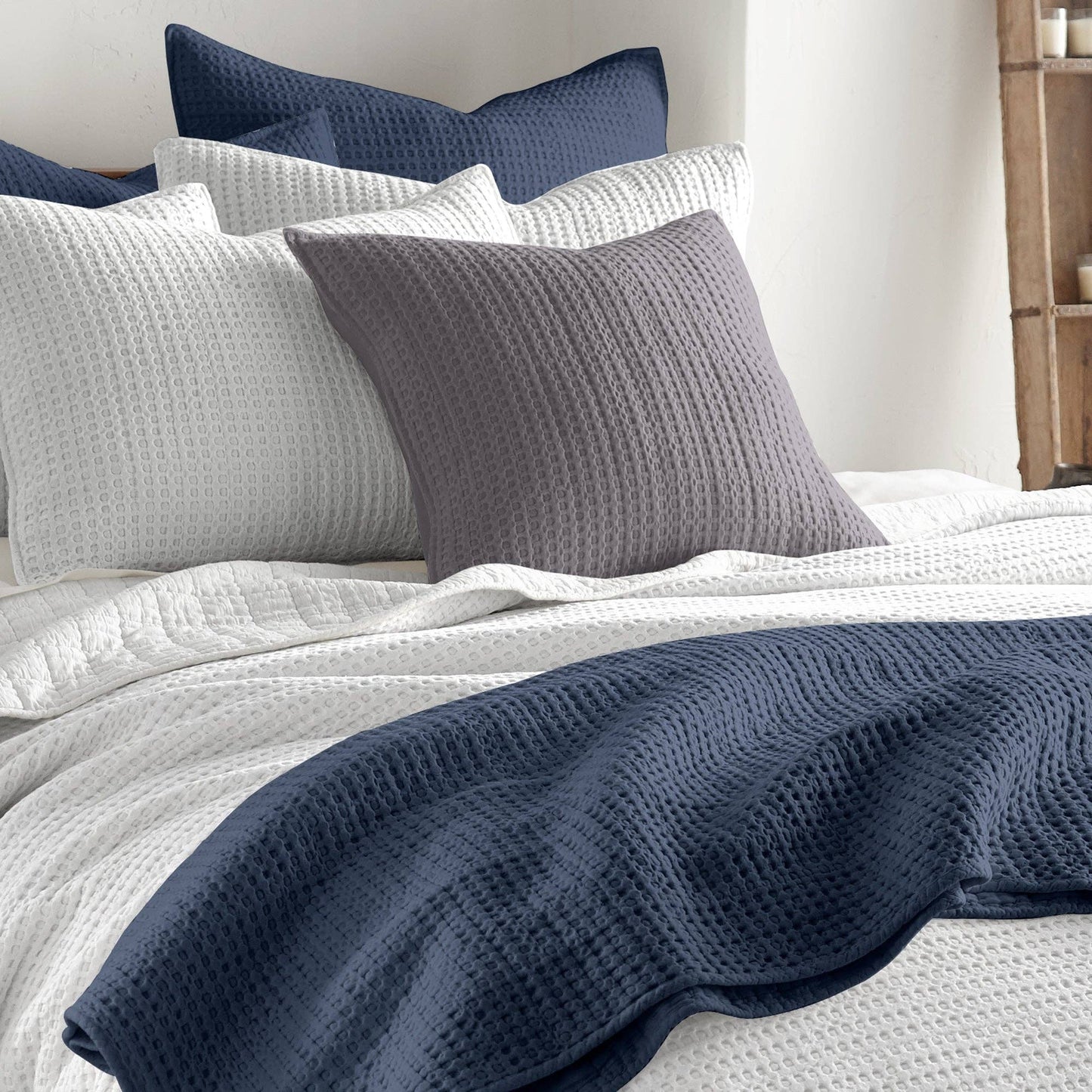 Mills Waffle Square Pillow - Uncategorized