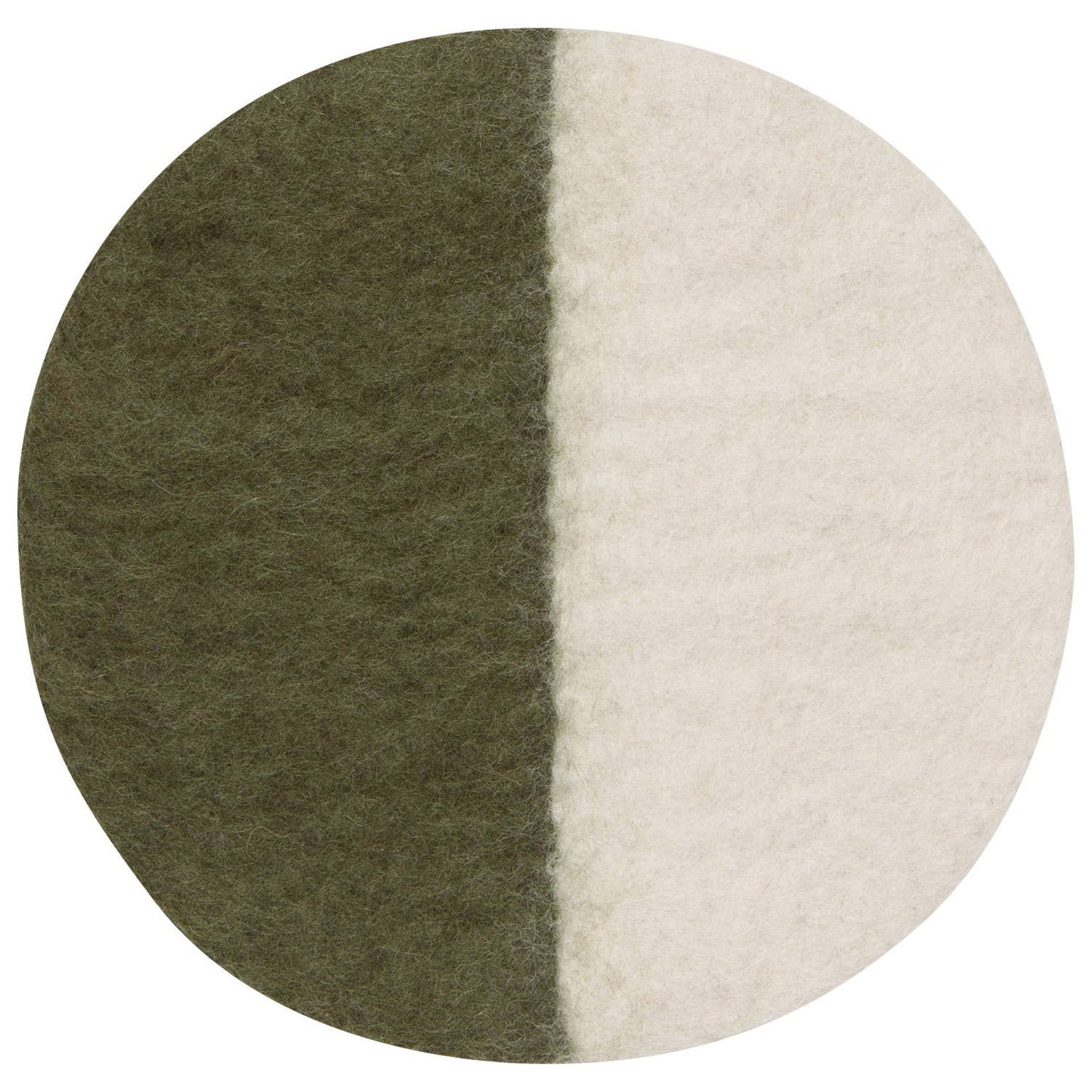 Olive Felted Wool Trivet - Trivets