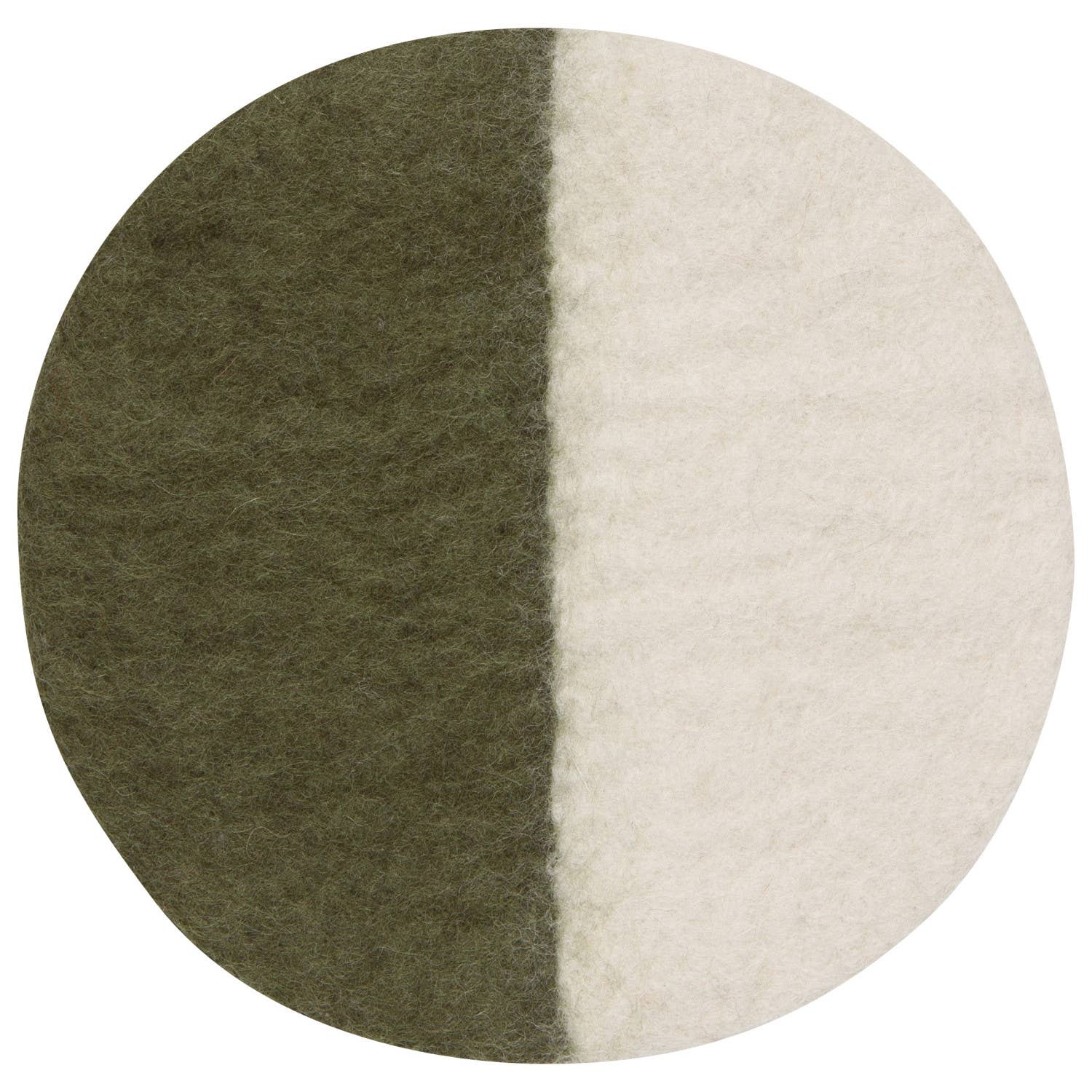 Olive Felted Wool Trivet - Trivets