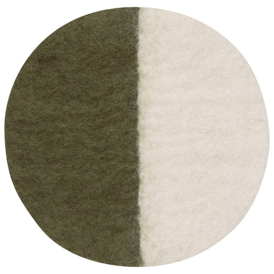 Olive Felted Wool Trivet - Trivets