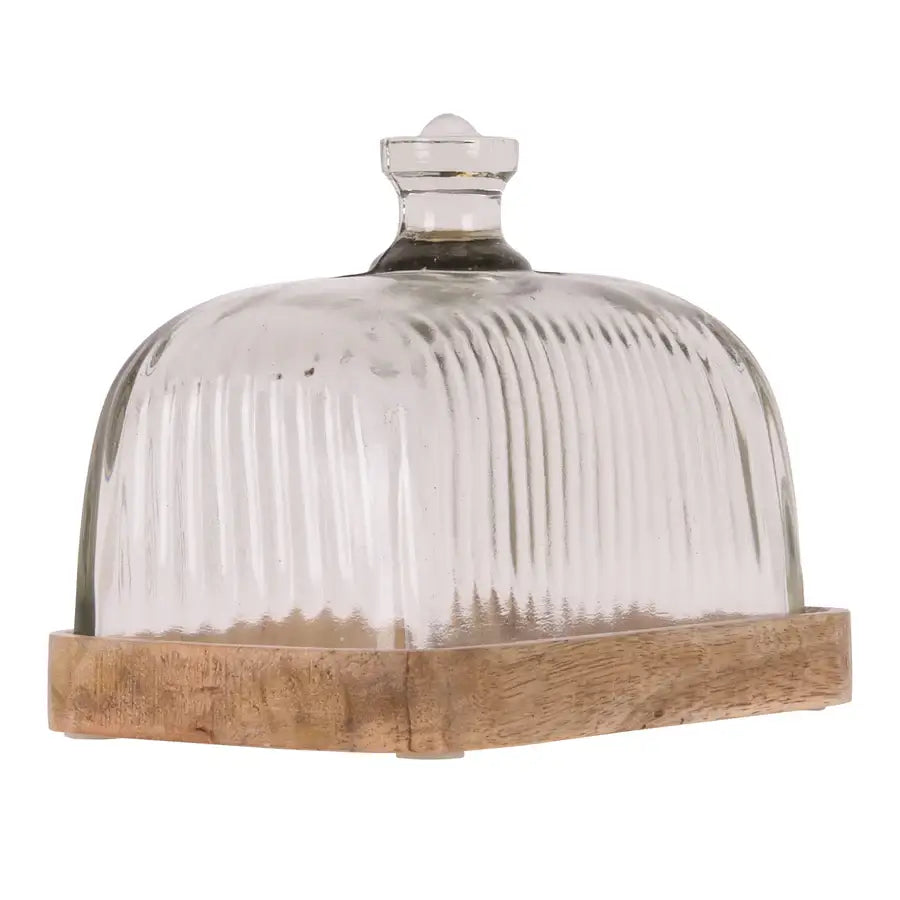 Lana Butter Dish Wood With Top - Butter Dishes