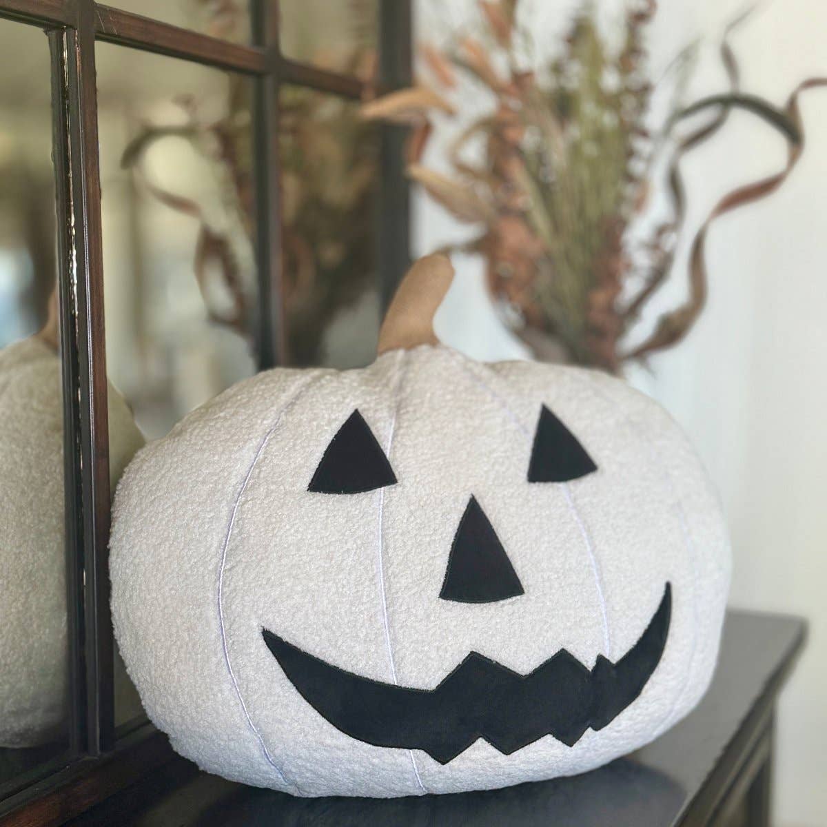 CF-3403 - White Sherpa JOL Halloween Pillow -