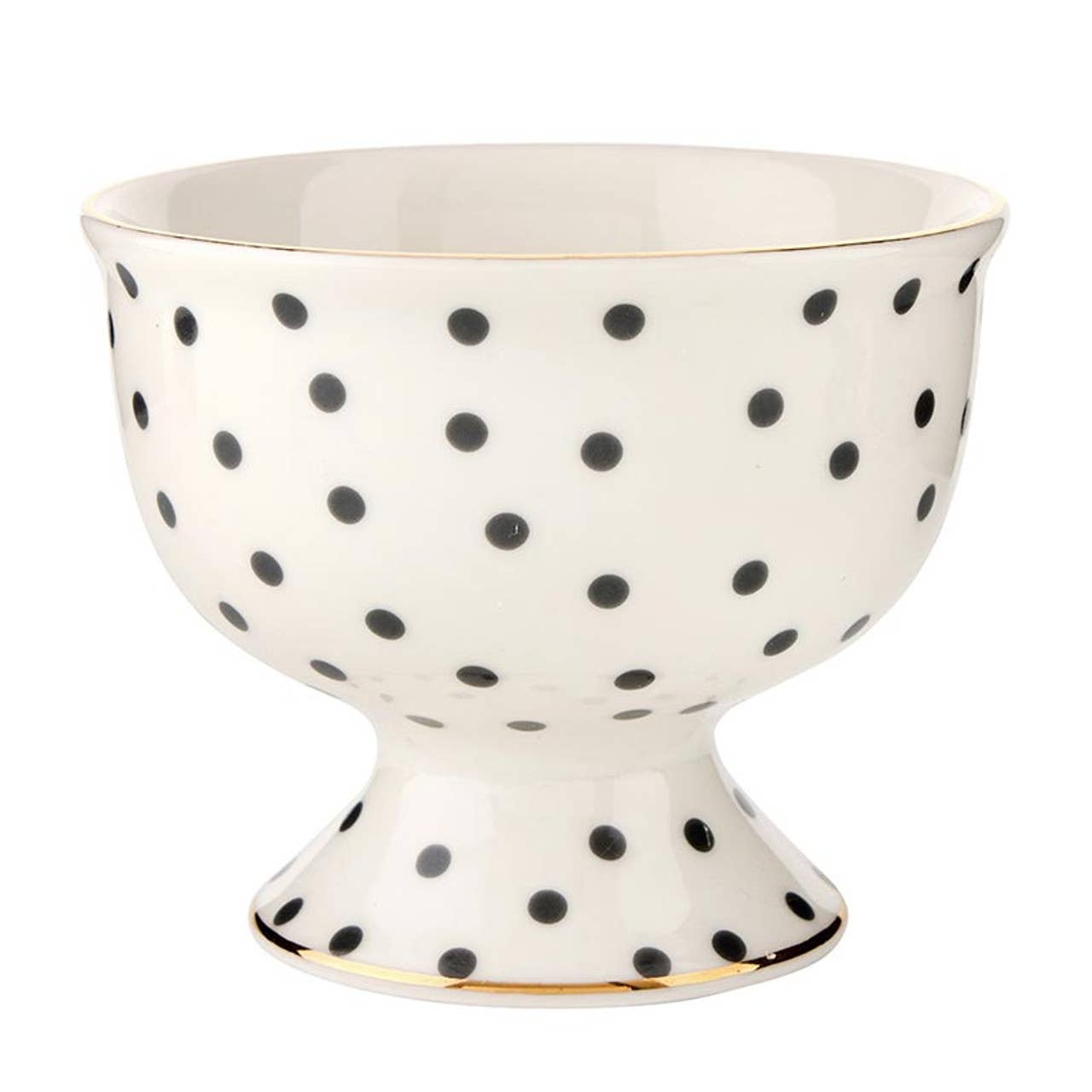 Ceramic Ice Cream Bowl - Polka Dots -