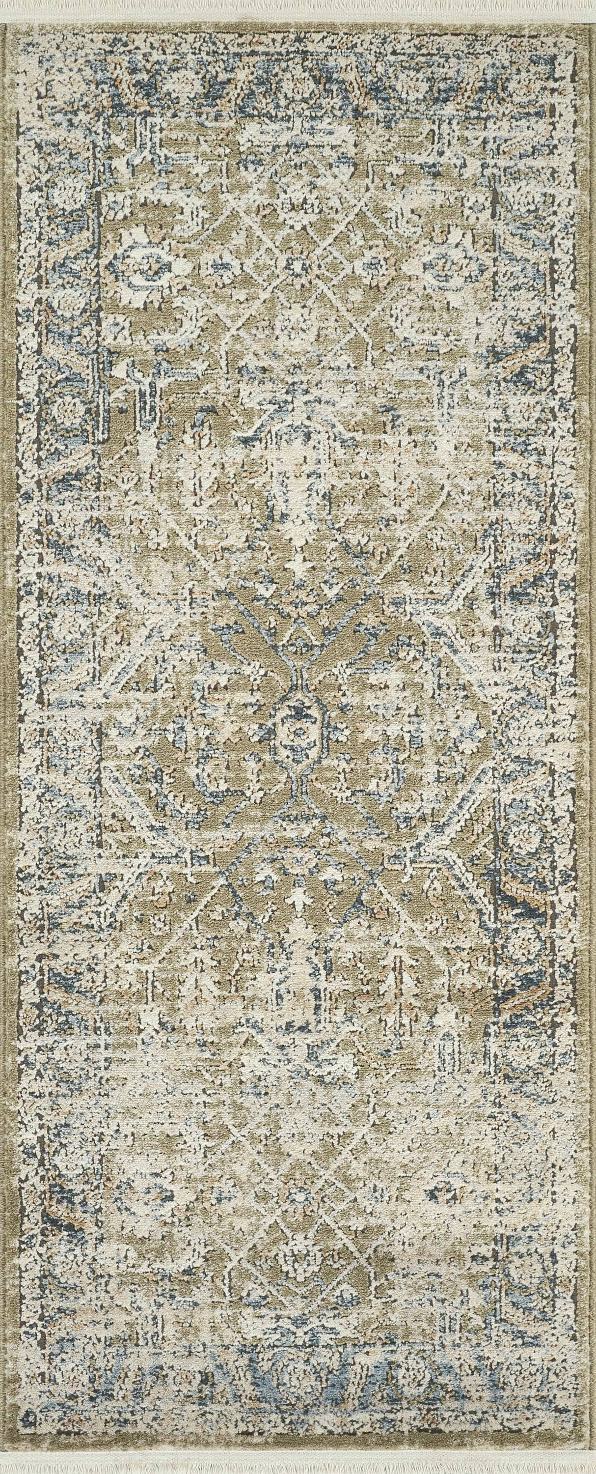 Abani Savoy Vintage Green Blue Area Rug -