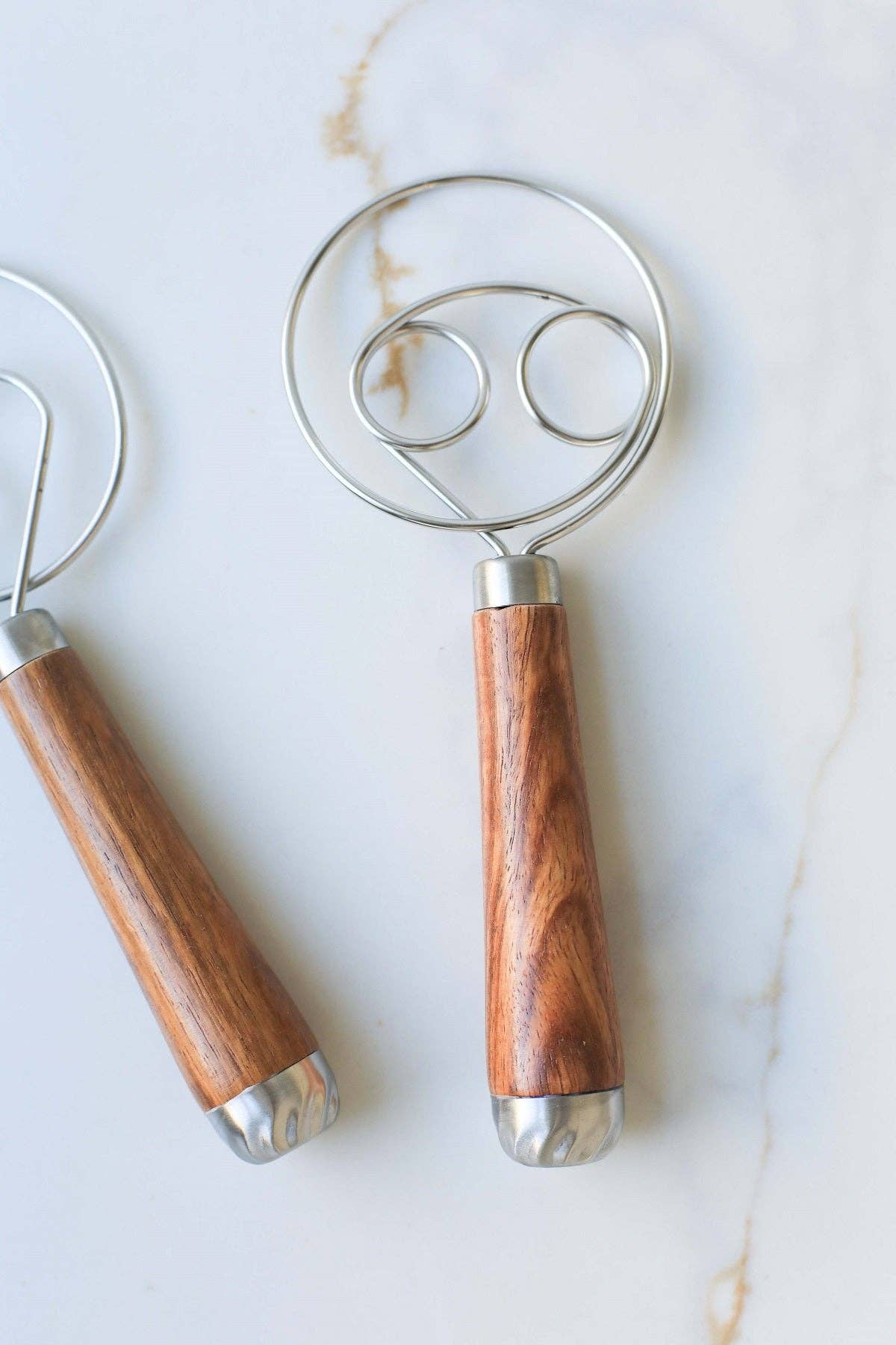 Rosewood Wooden Handle Dough Whisk -