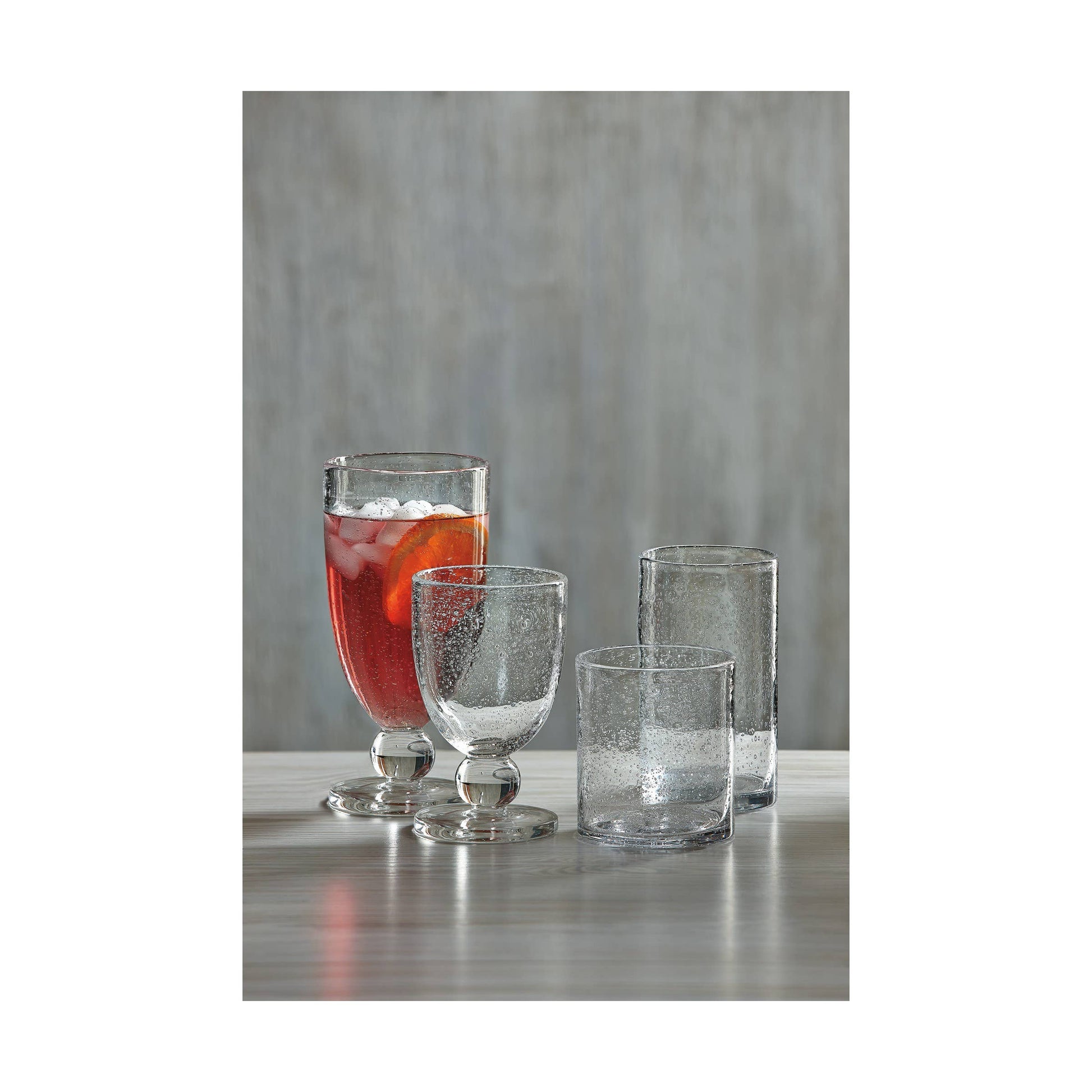 Bubble Glass Iced Tea Goblet Clear Everyday -