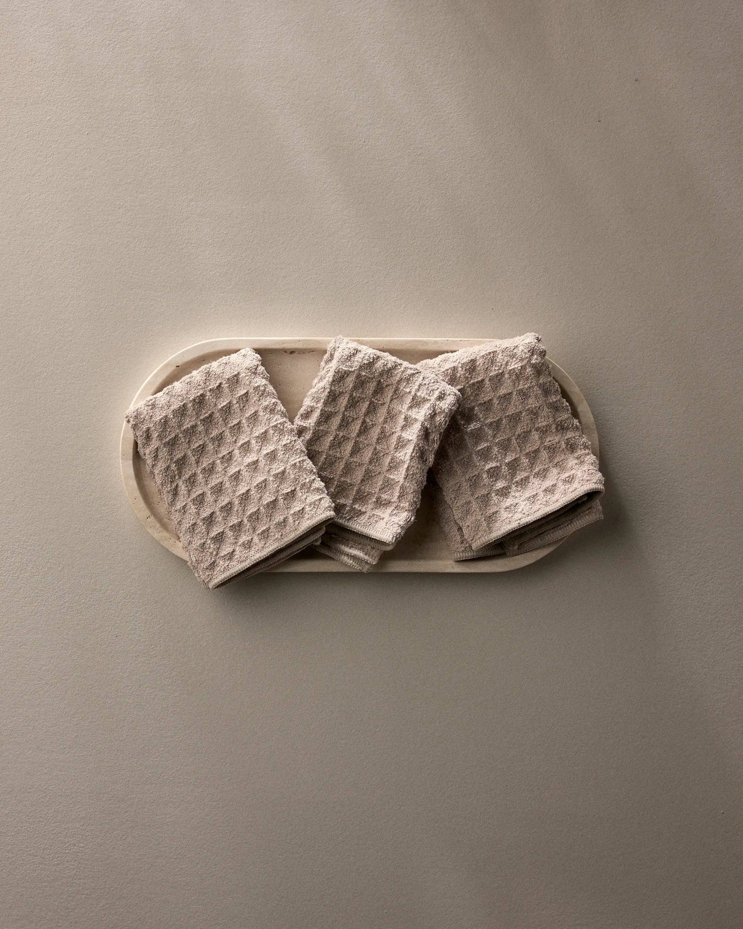 Taupe Waffle Washcloth Set - Washcloths