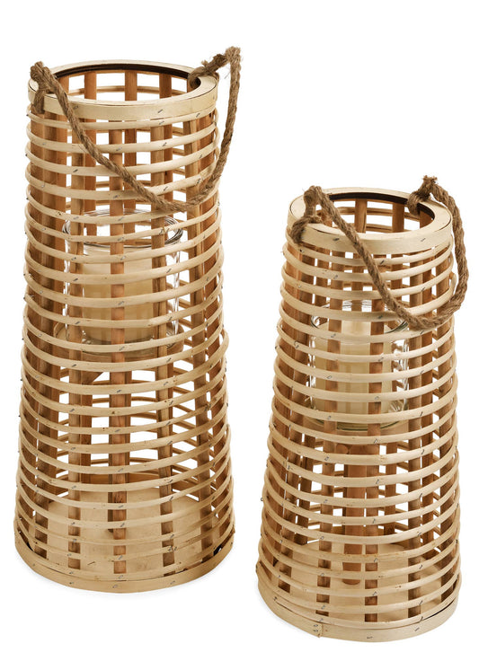 LANTERN WILLOW SM ROPE HANDLE NAT 8X15.5 -