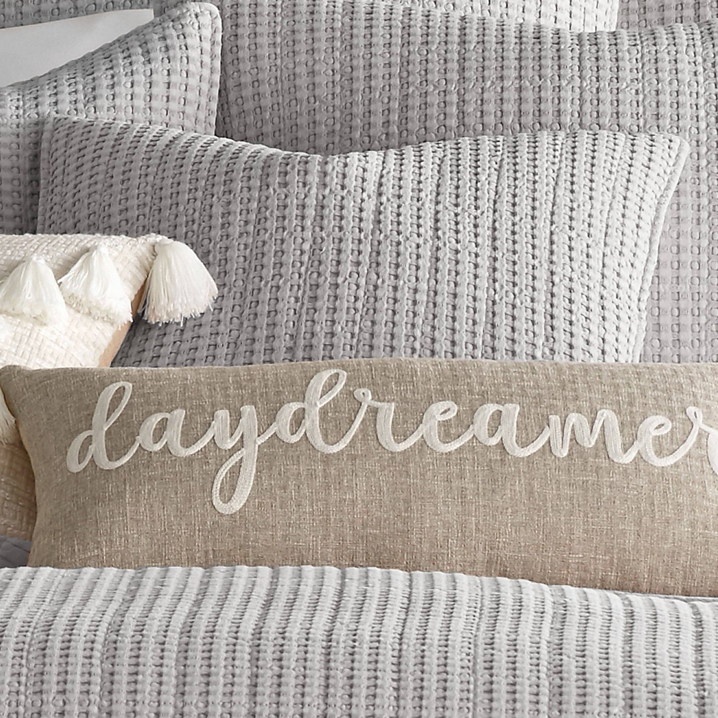 Mills Waffle Square Pillow - Uncategorized