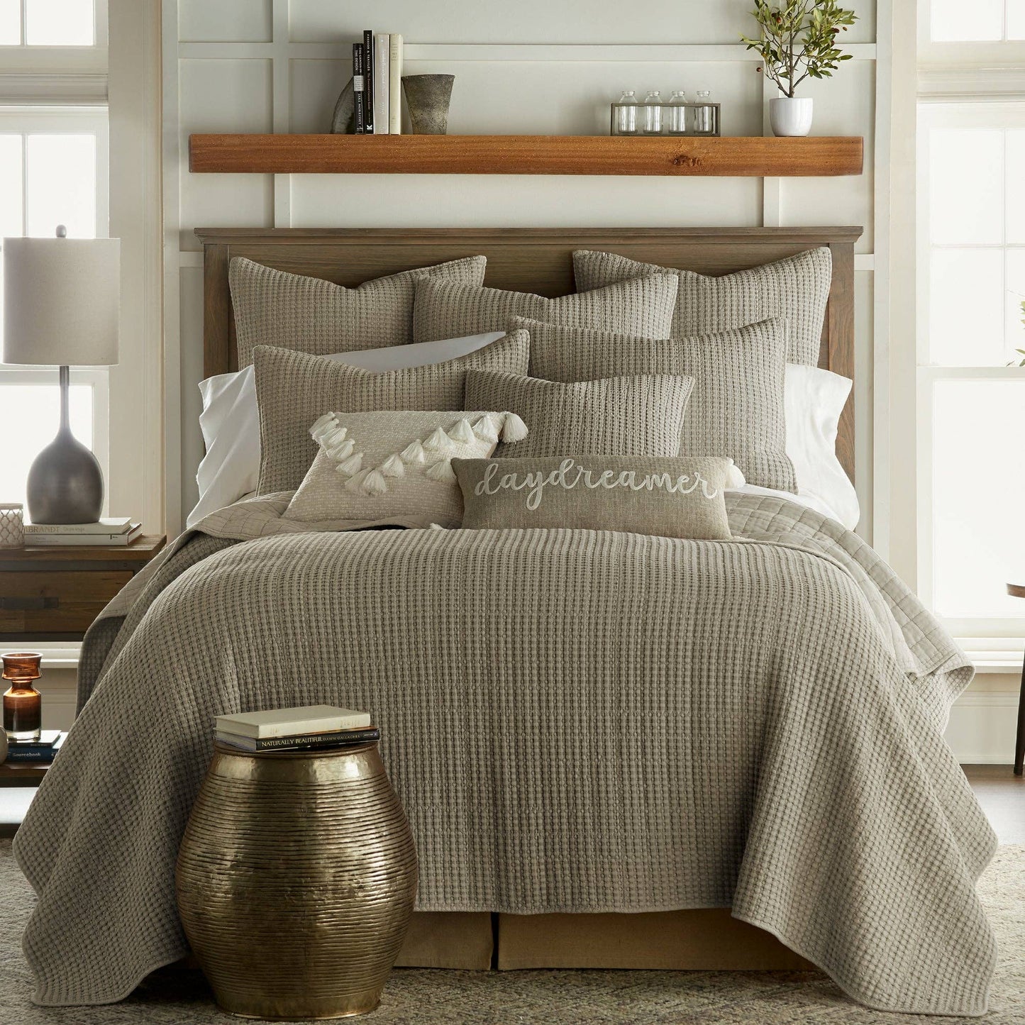 Mills Waffle Square Pillow - Uncategorized