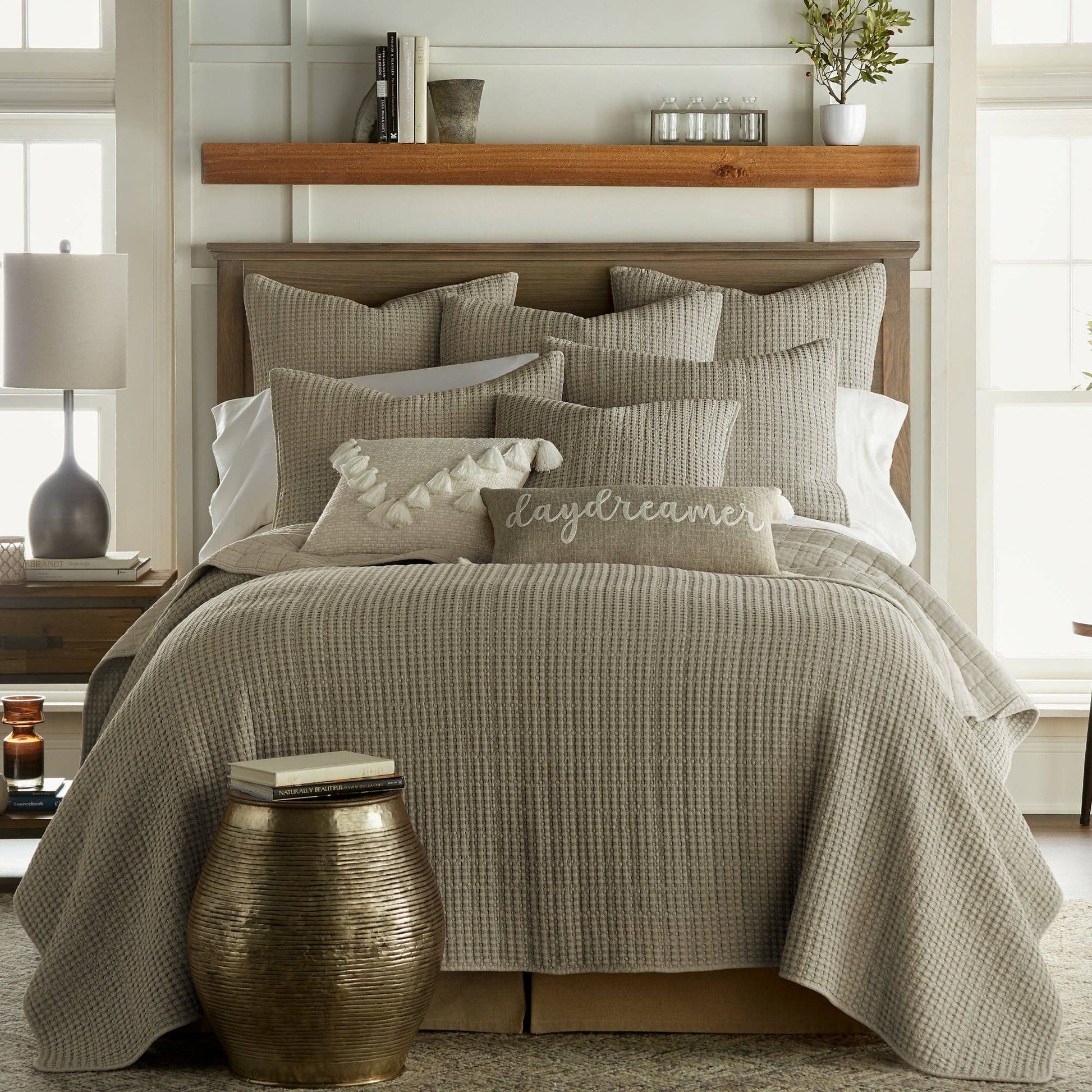 Mills Waffle Square Pillow - Uncategorized