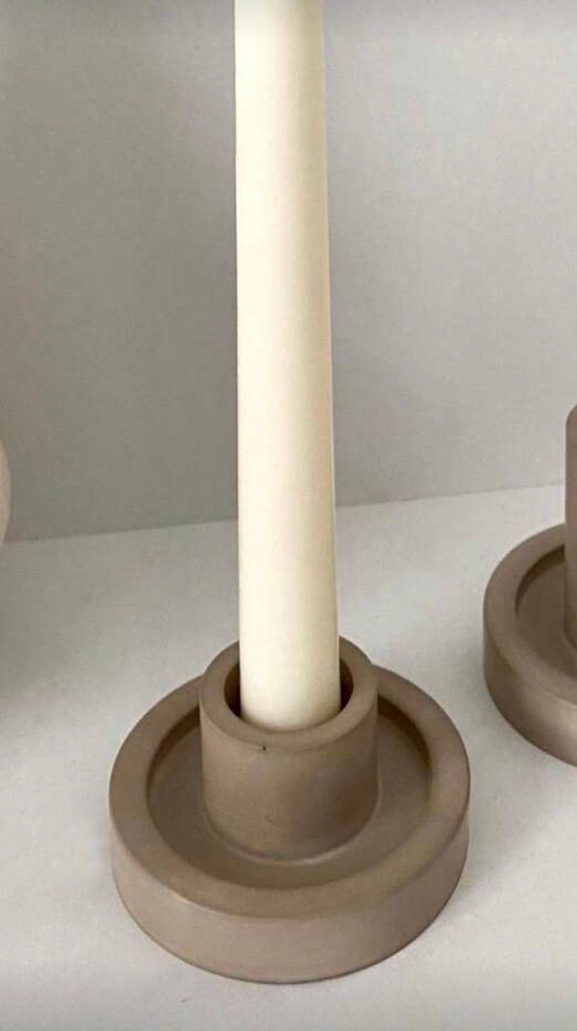 Stone Candlestick Holder -