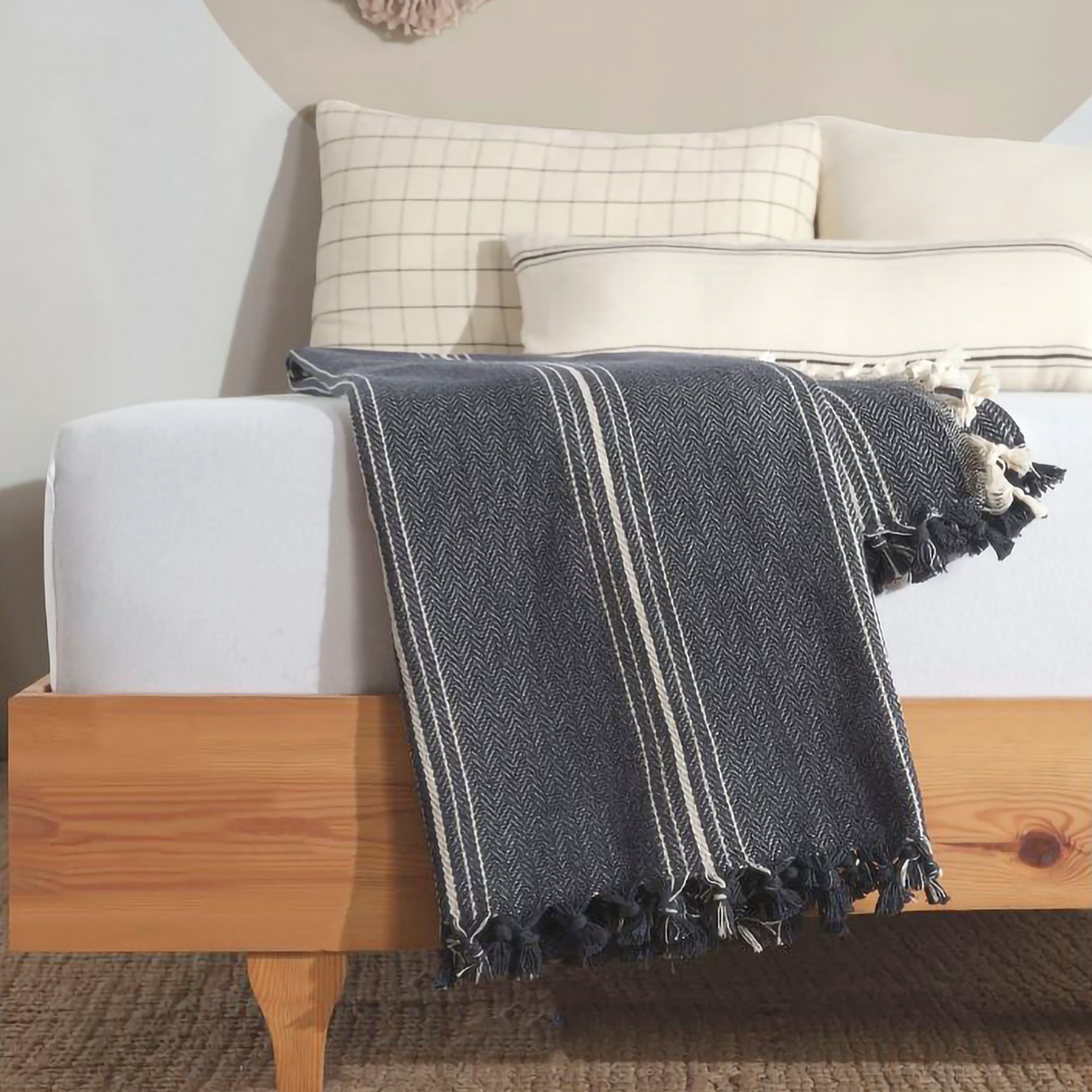 Minimalist 100% Cotton Throw Blankets & Bedspreads - Blankets
