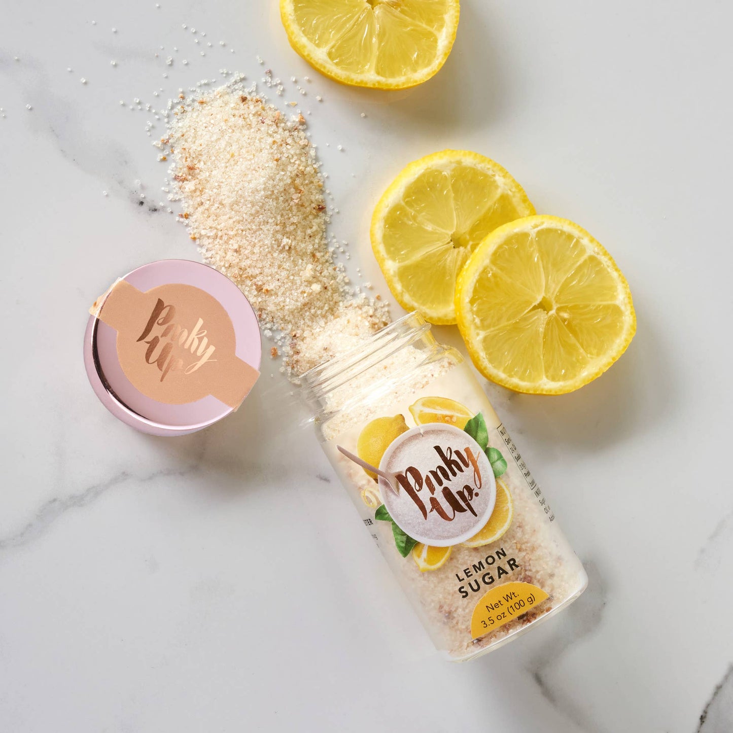 Lemon Sugar 3.5oz Glass Jar -