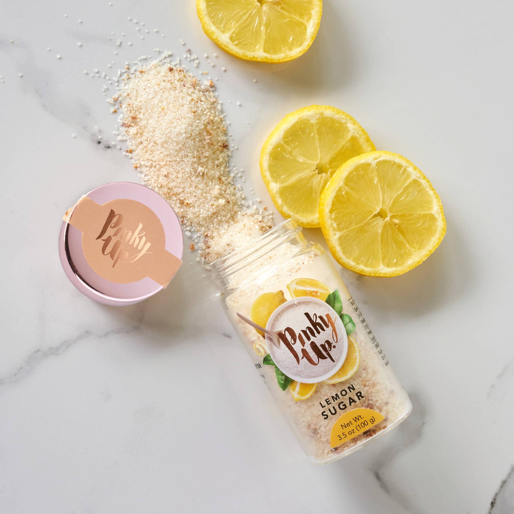 Lemon Sugar 3.5oz Glass Jar -