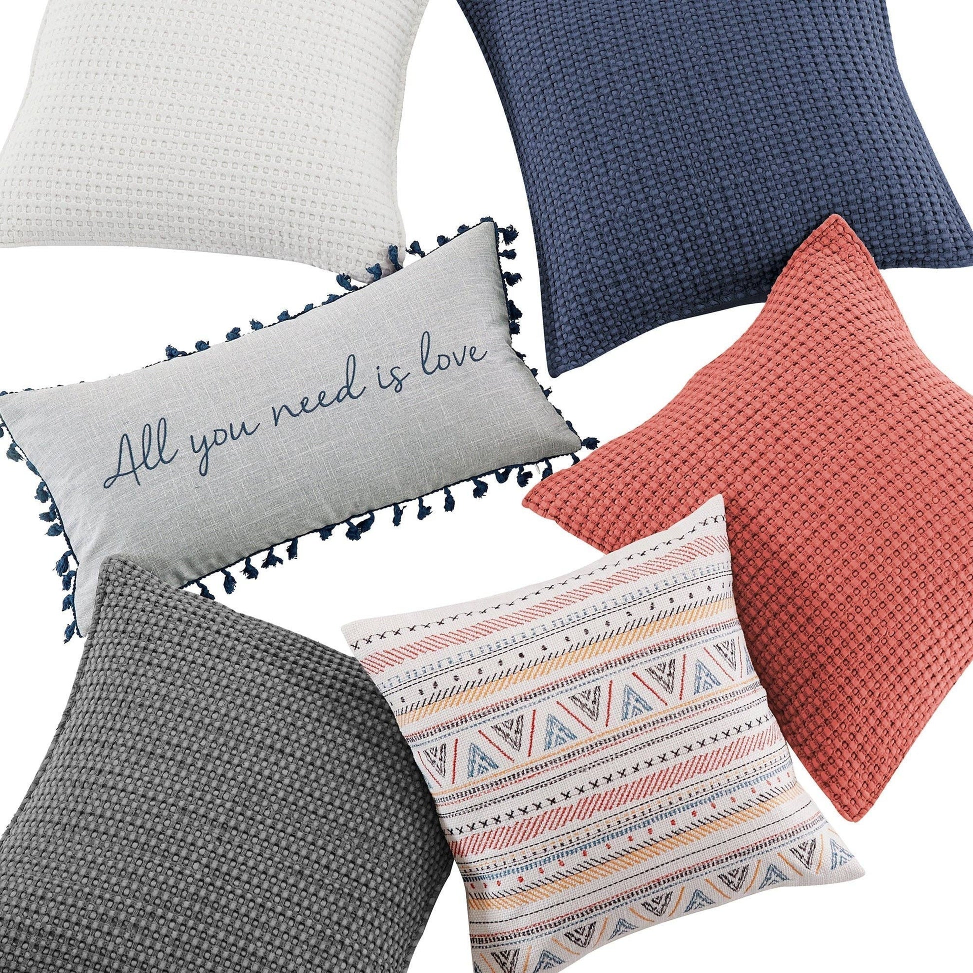 Mills Waffle Square Pillow - Uncategorized