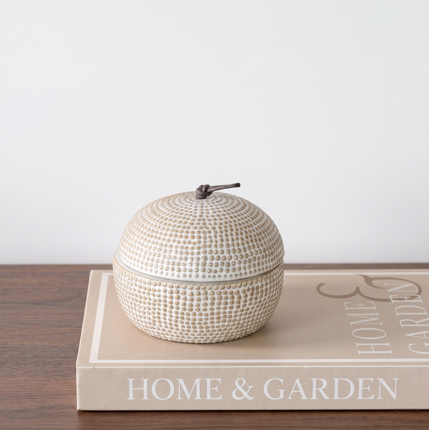 Dot Pattern Ceramic Canister -