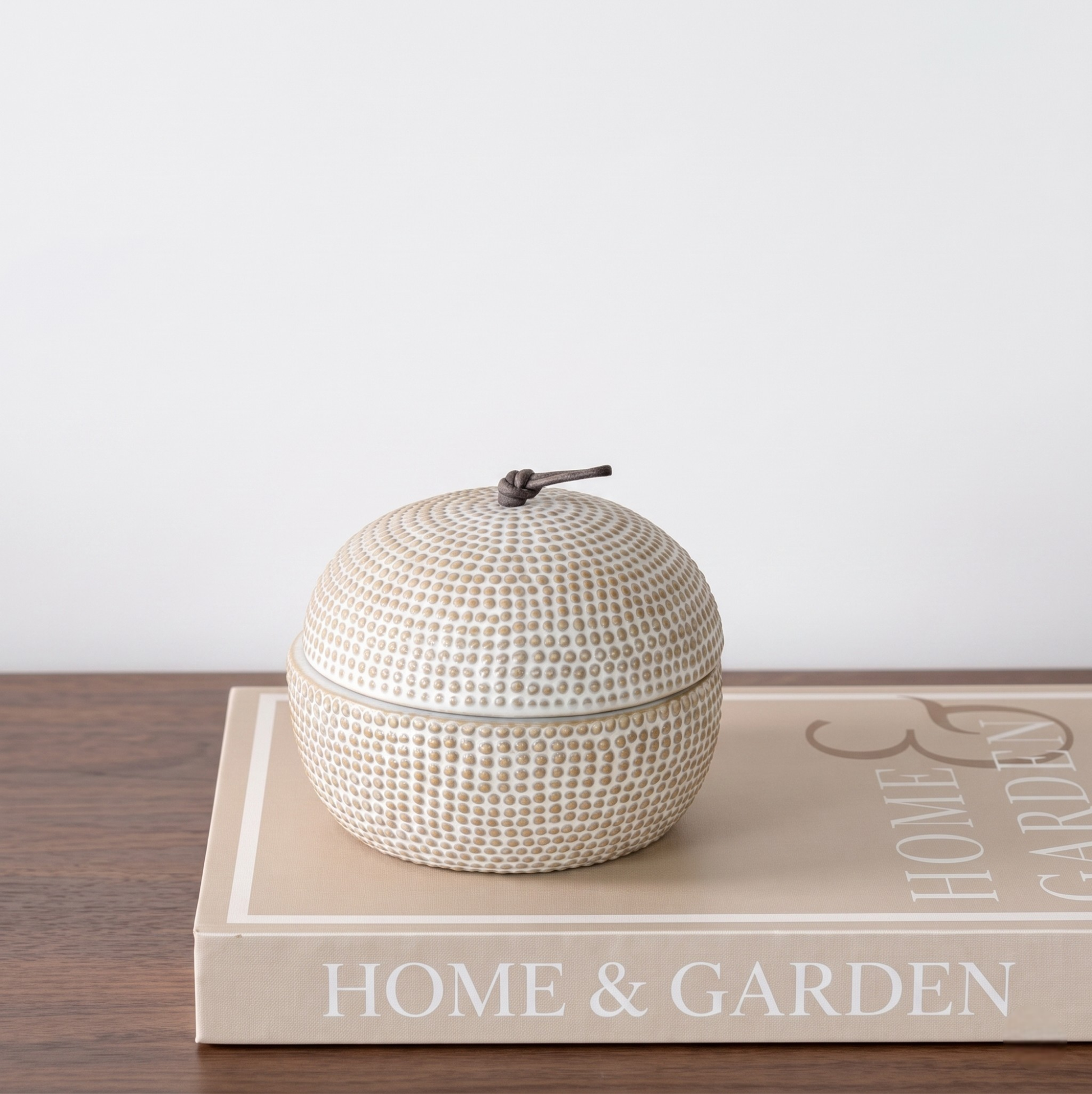 Dot Pattern Ceramic Canister -