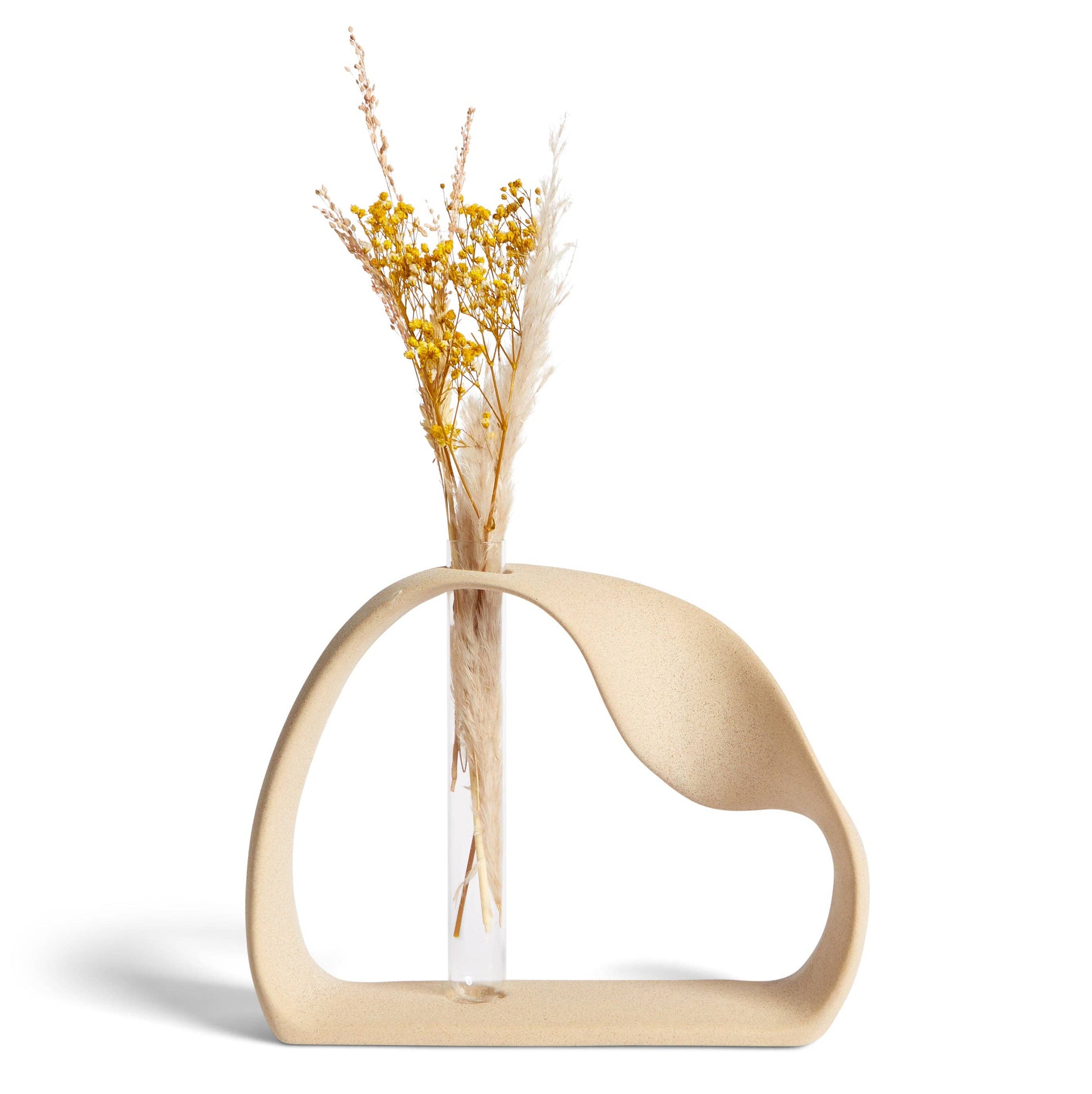 Ring Vase for Stem Flowers or Pampas Grass -