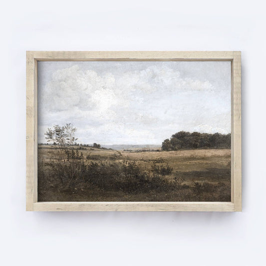 Vintage Landscape Wood Sign | Framed Landscape Wall Art A140 -