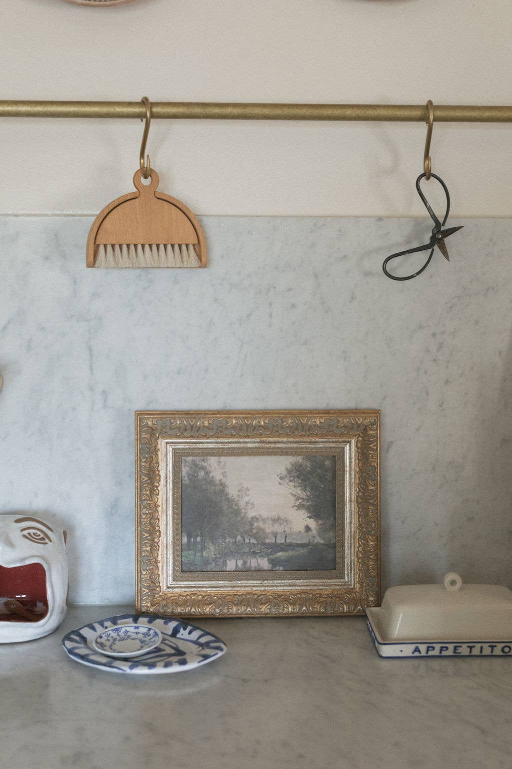 The Creek Framed Antique Art -