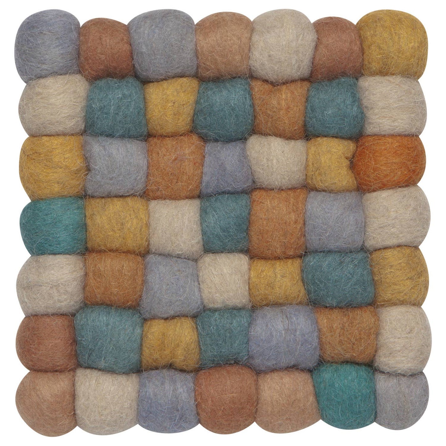 Ochre Recycled Wool Felt Dot Trivet - Trivets