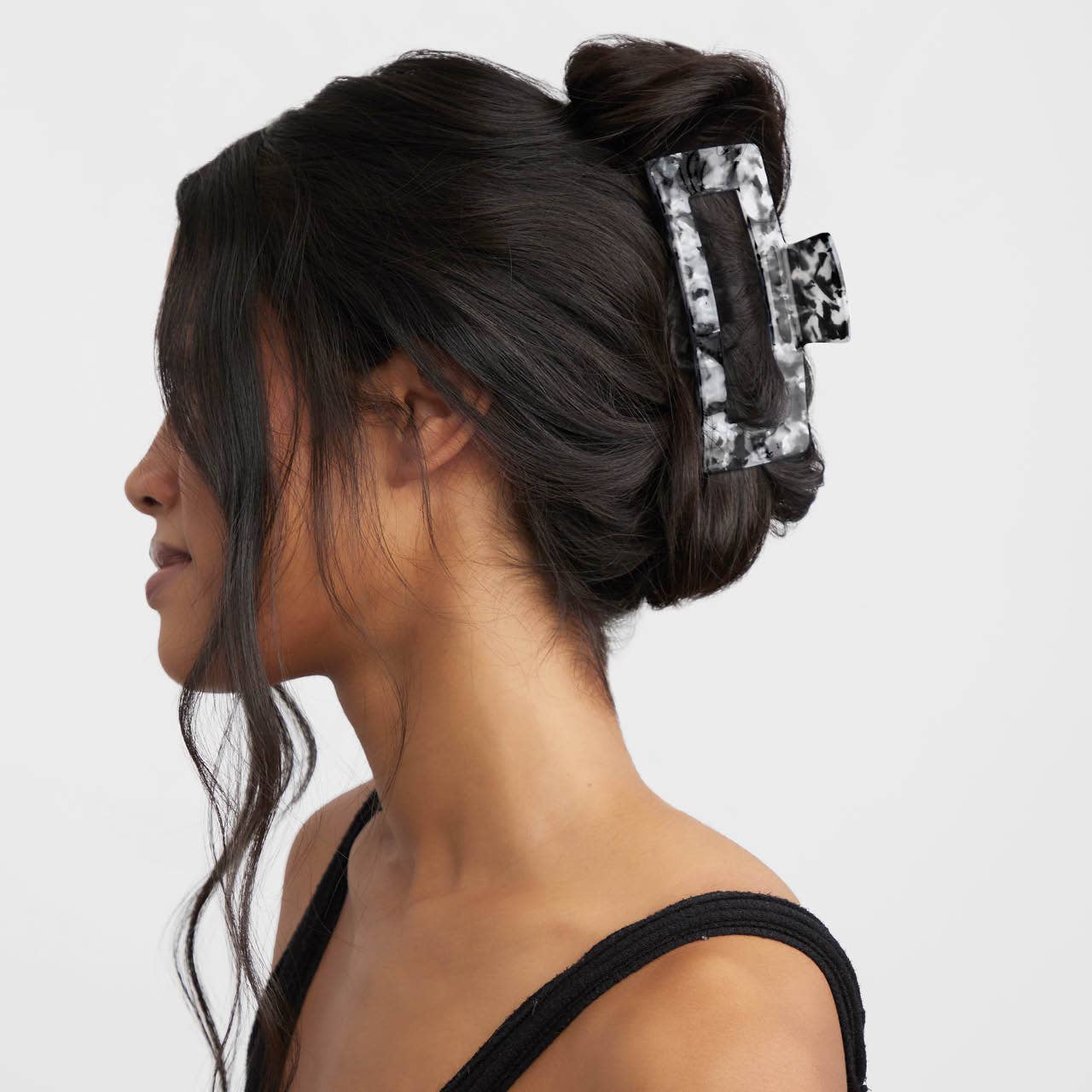 Eco-Friendly Jumbo Open Shape Claw Clip - Black -