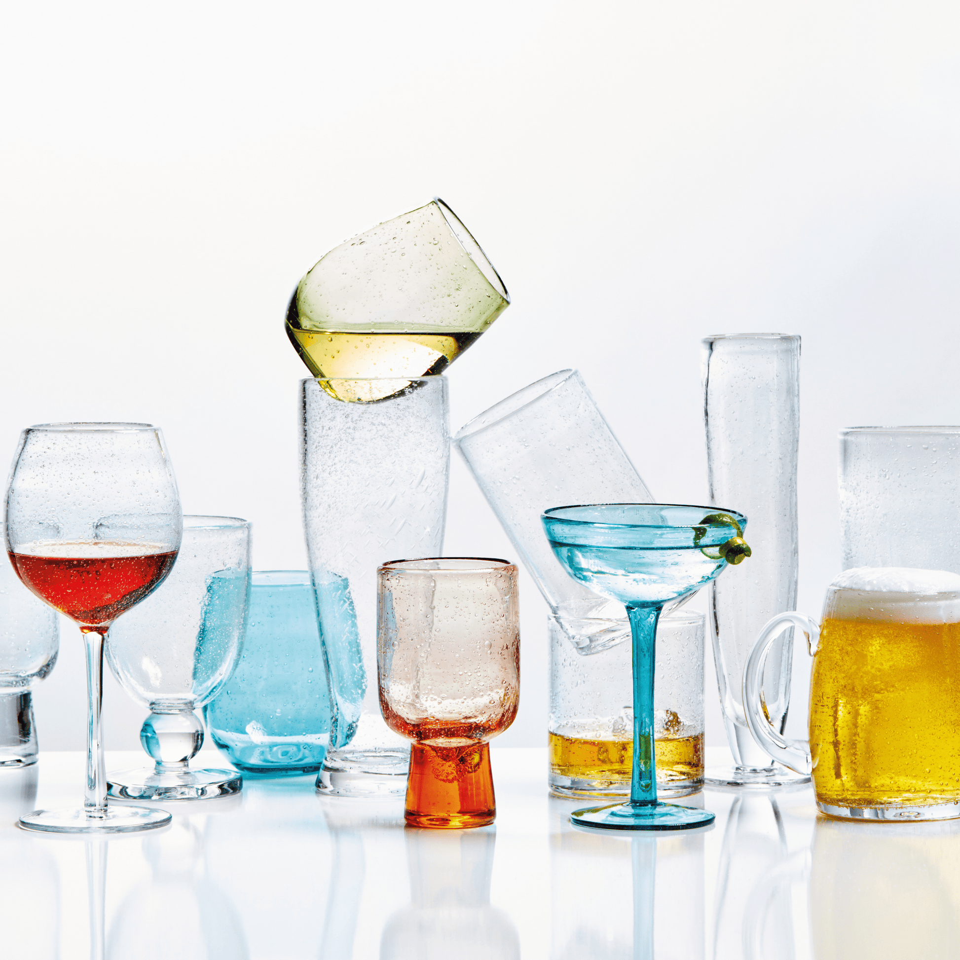 Bubble Glass Iced Tea Goblet Clear Everyday -