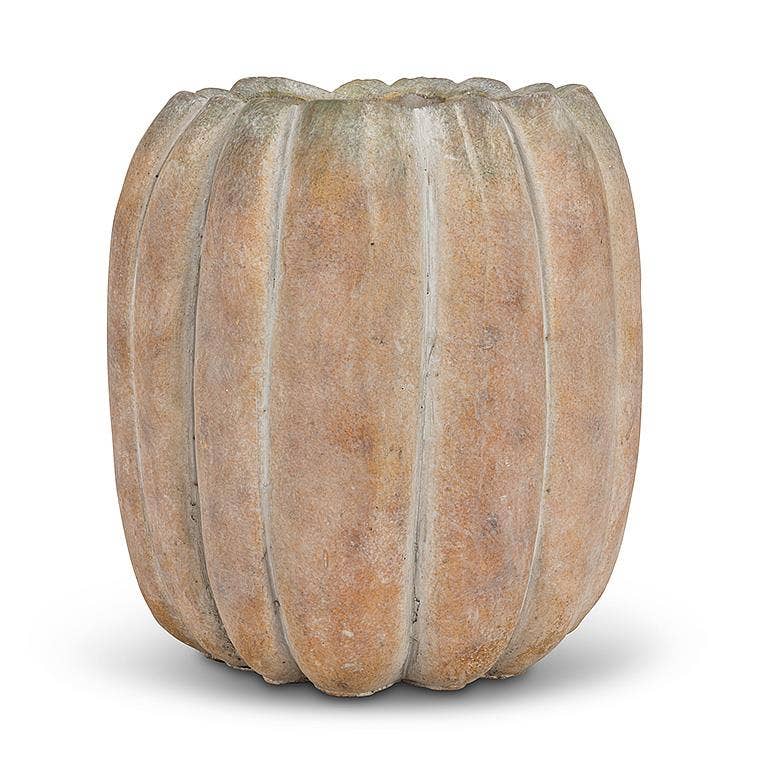 Cement Pumpkin Planter -