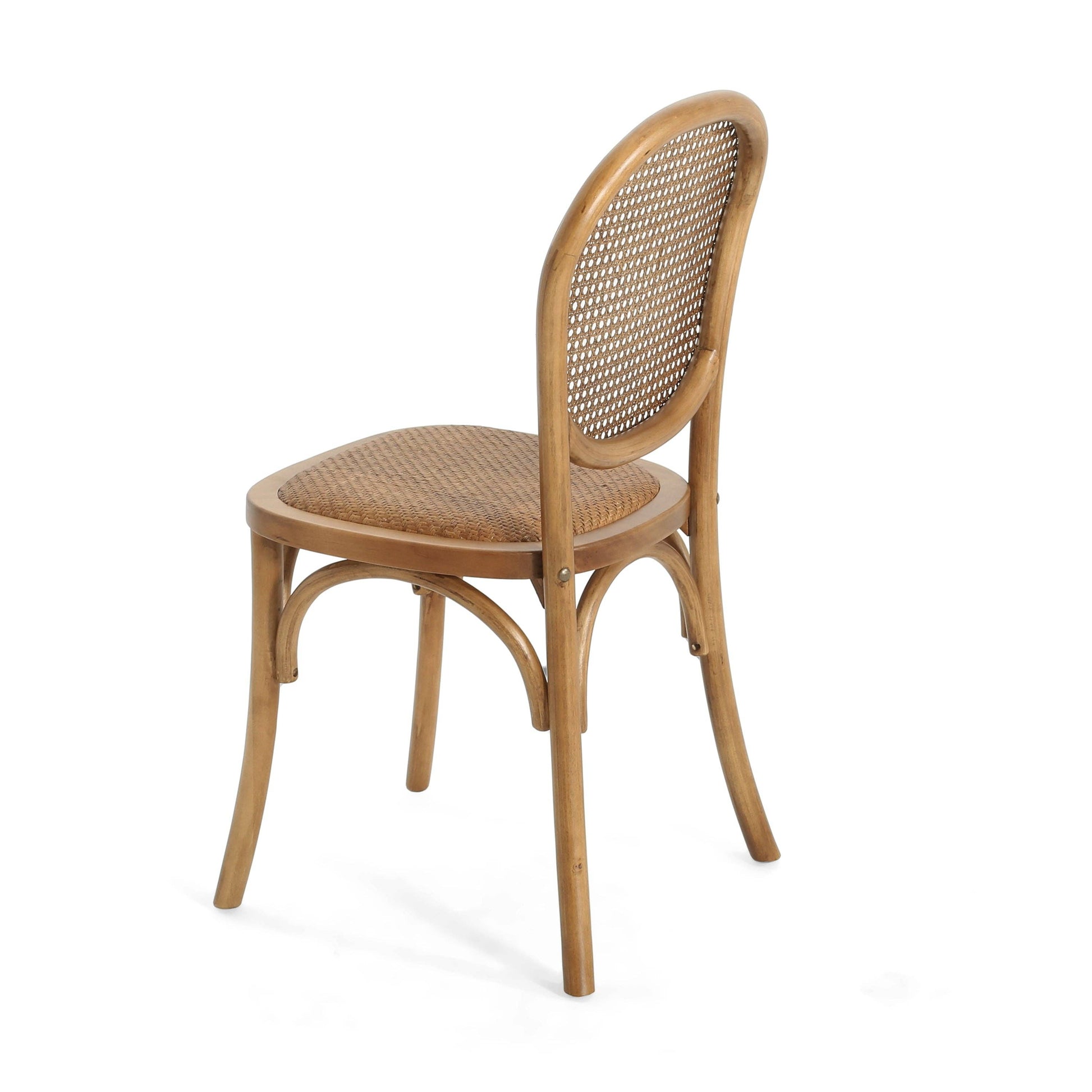 Light Brown Vintage Style Dining Chairs Set of 2 -