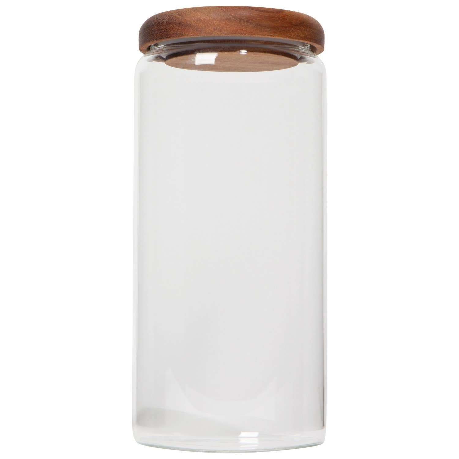 Glass Jar with Acacia wood lid - 42 oz - Food Storage Containers